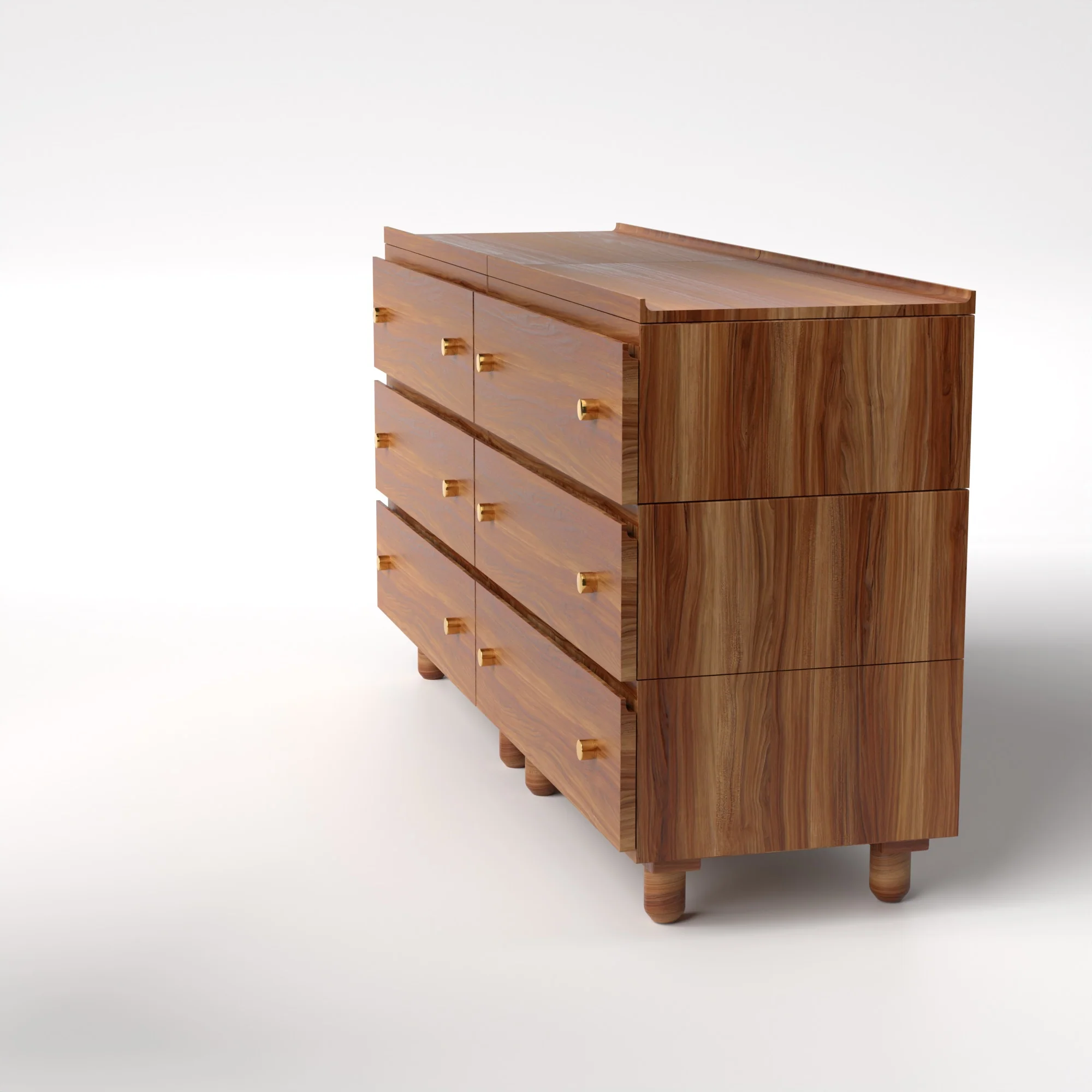 Stava Modular Drawer System | Solid Walnut/Teak/Oak Wood (3x2) | 5.5 Feet Length - Image 14