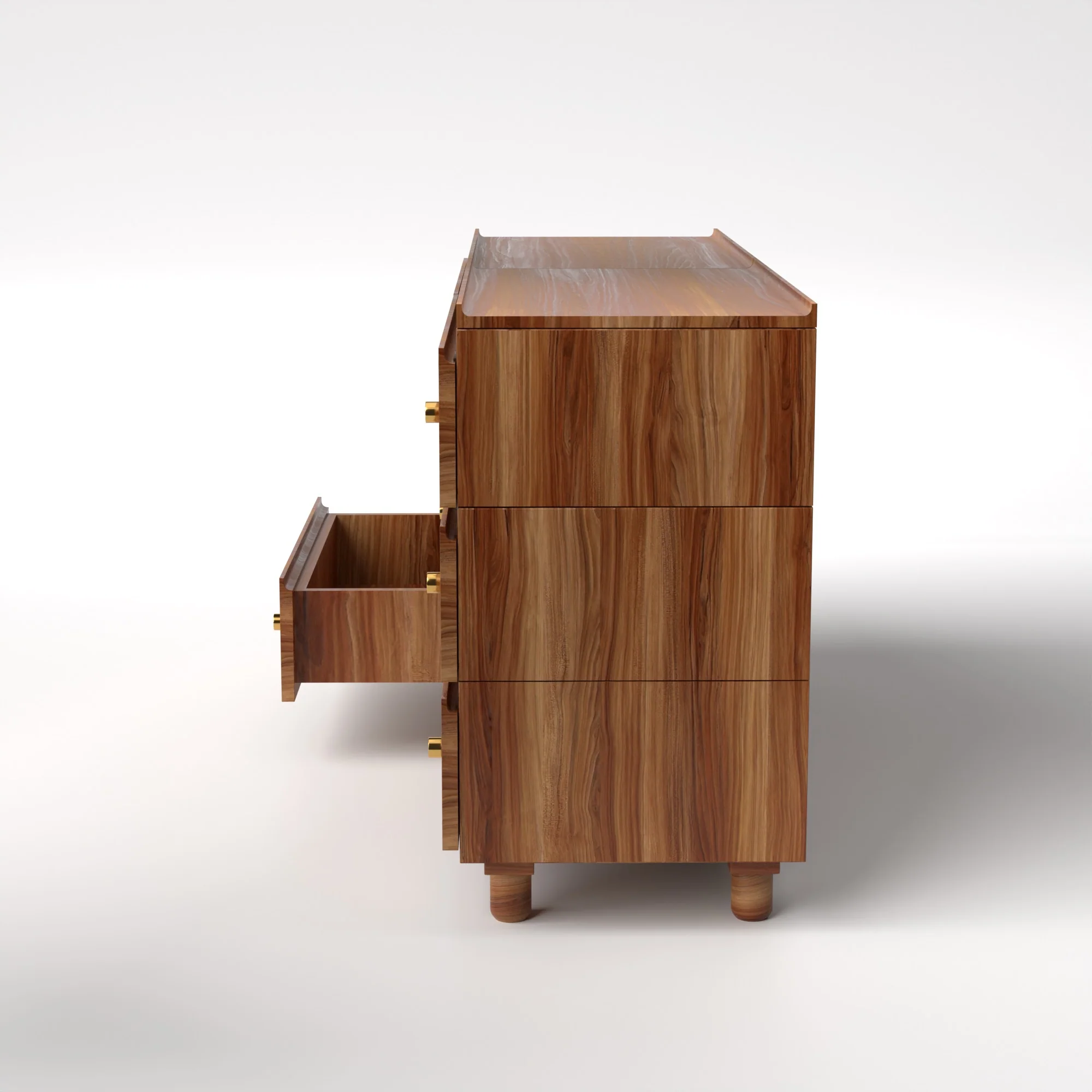 Stava Modular Drawer System | Solid Walnut/Teak/Oak Wood (3x2) | 5.5 Feet Length - Image 16