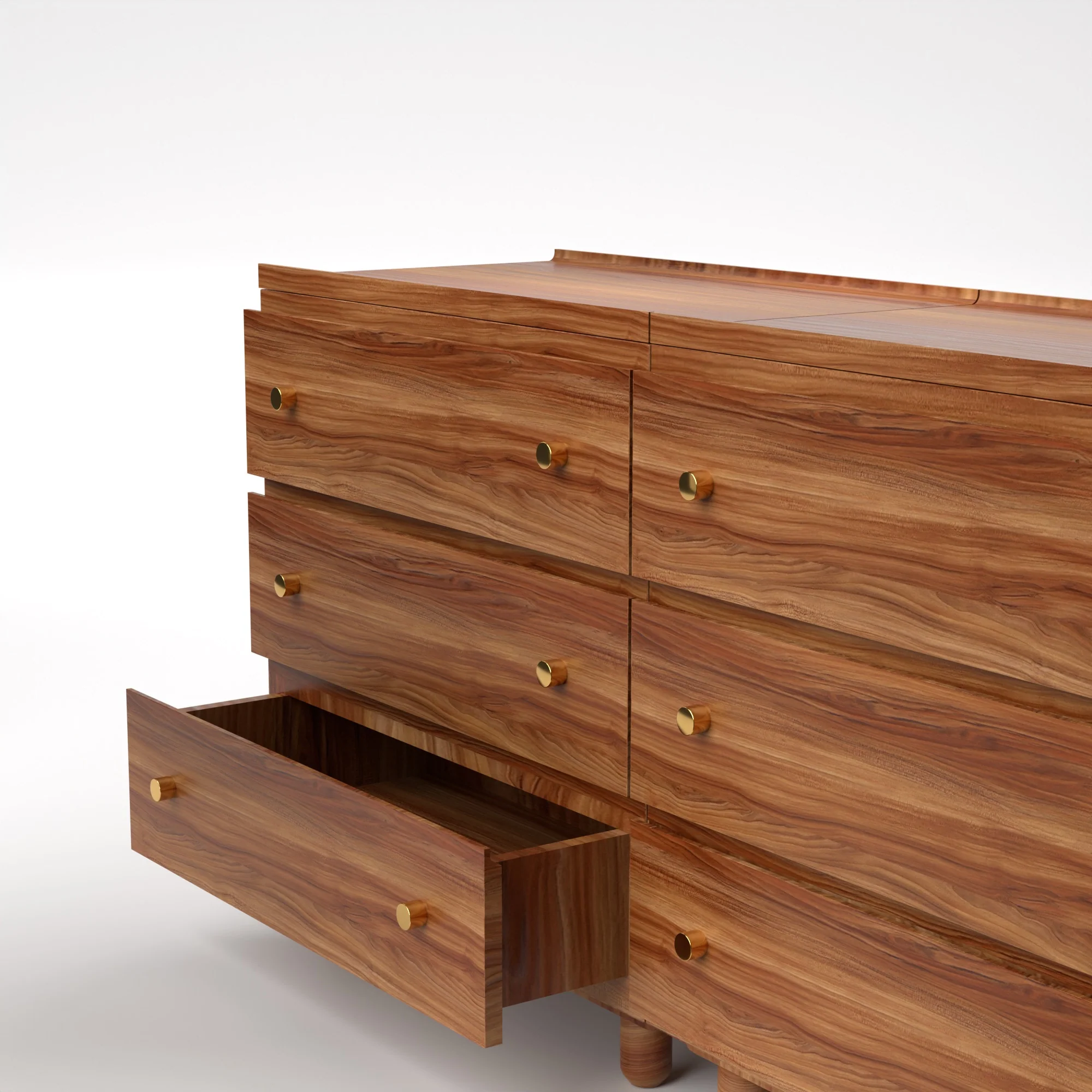 Stava Modular Drawer System | Solid Walnut/Teak/Oak Wood (3x2) | 5.5 Feet Length - Image 17