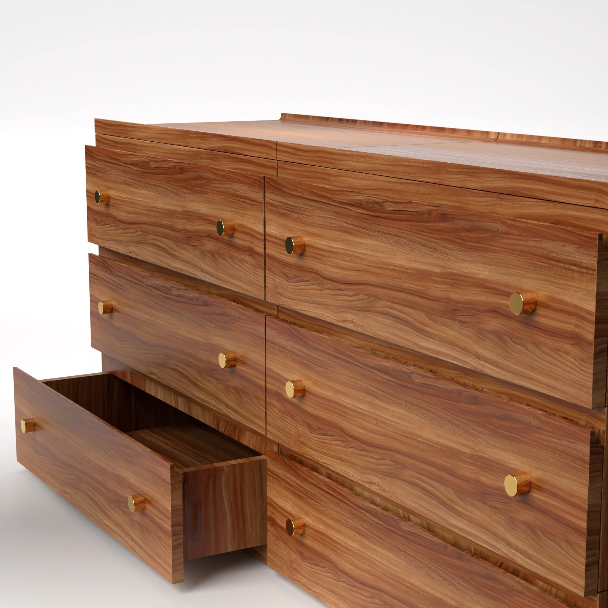 Stava Modular Drawer System | Solid Walnut/Teak/Oak Wood (3x2) | 5.5 Feet Length - Image 22