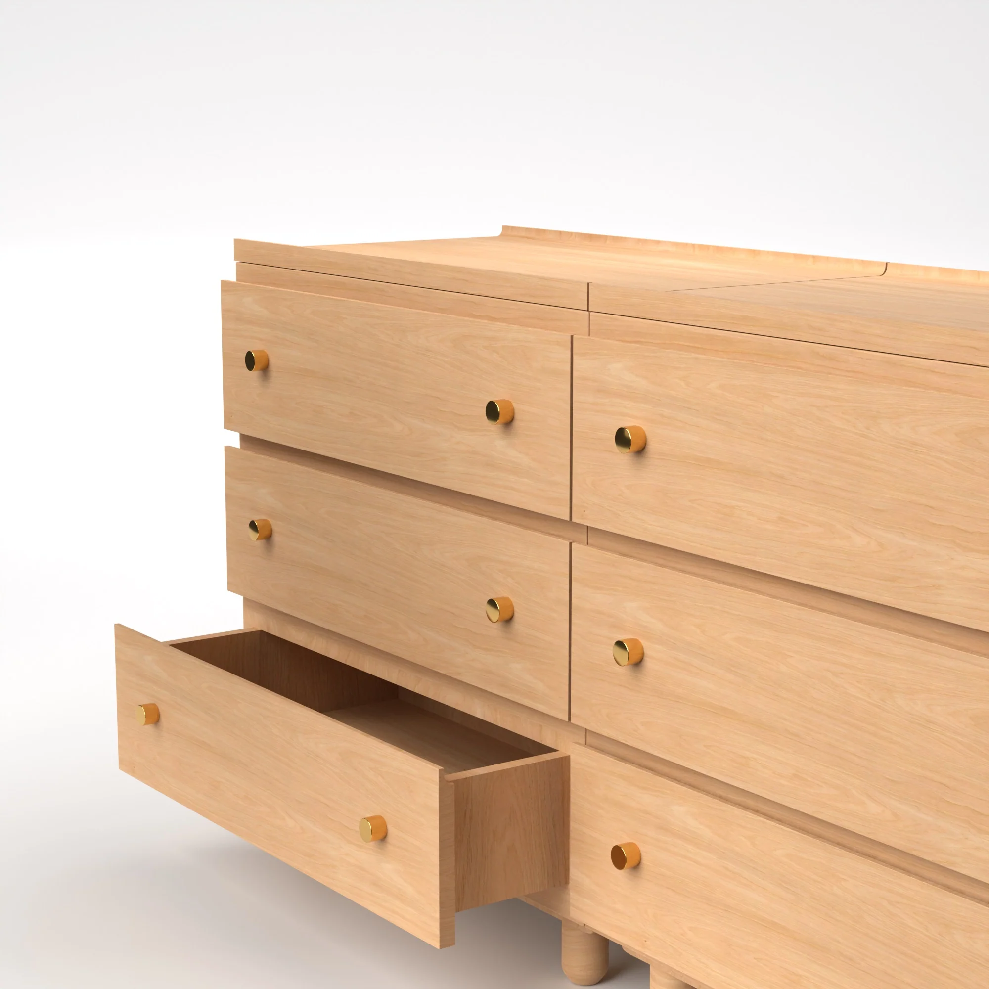 Stava Modular Drawer System | Solid Walnut/Teak/Oak Wood (3x2) | 5.5 Feet Length - Image 27