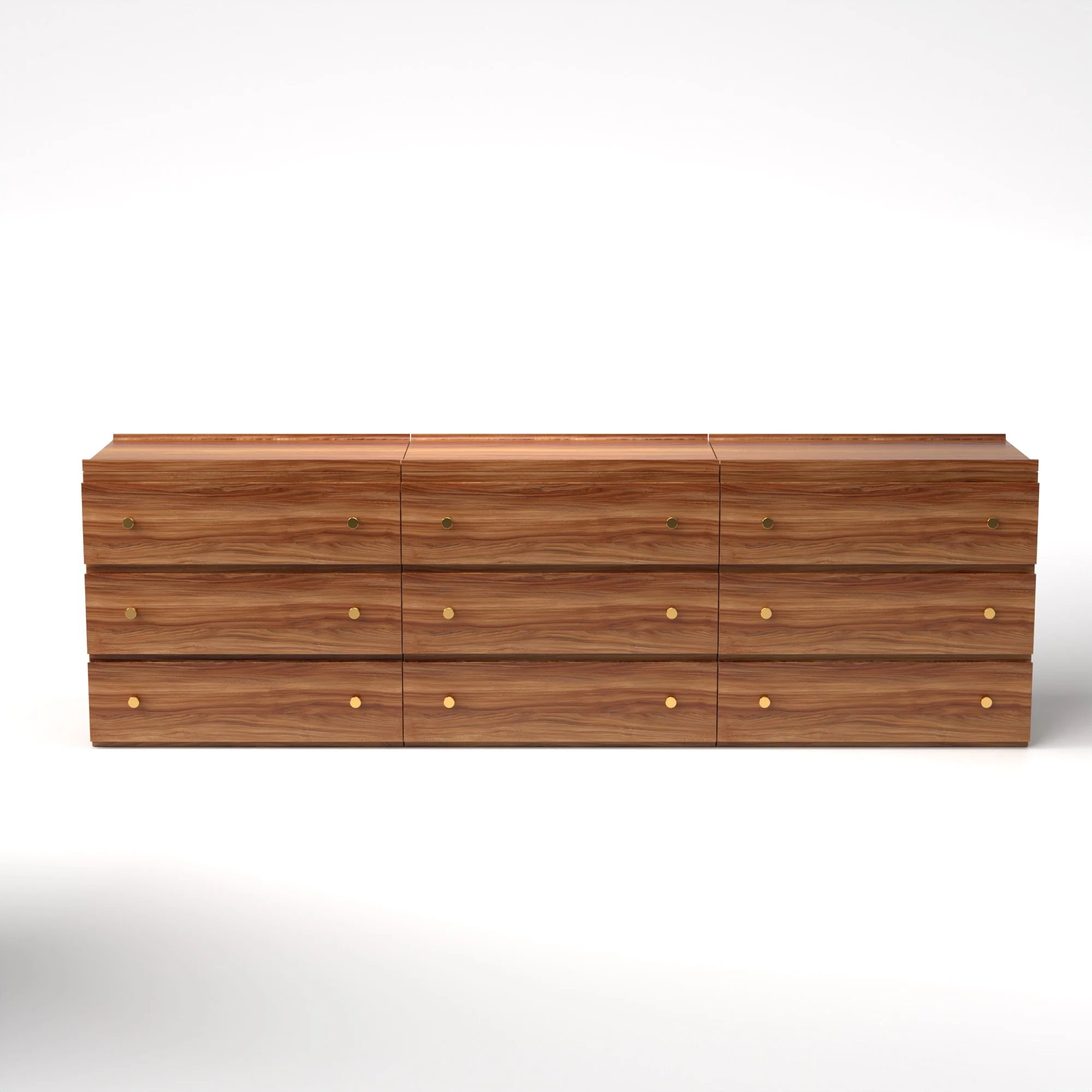 Stava Modular Drawer System | Solid Walnut/Teak/Oak Wood (3x3) | 8 Feet Length - Image 18