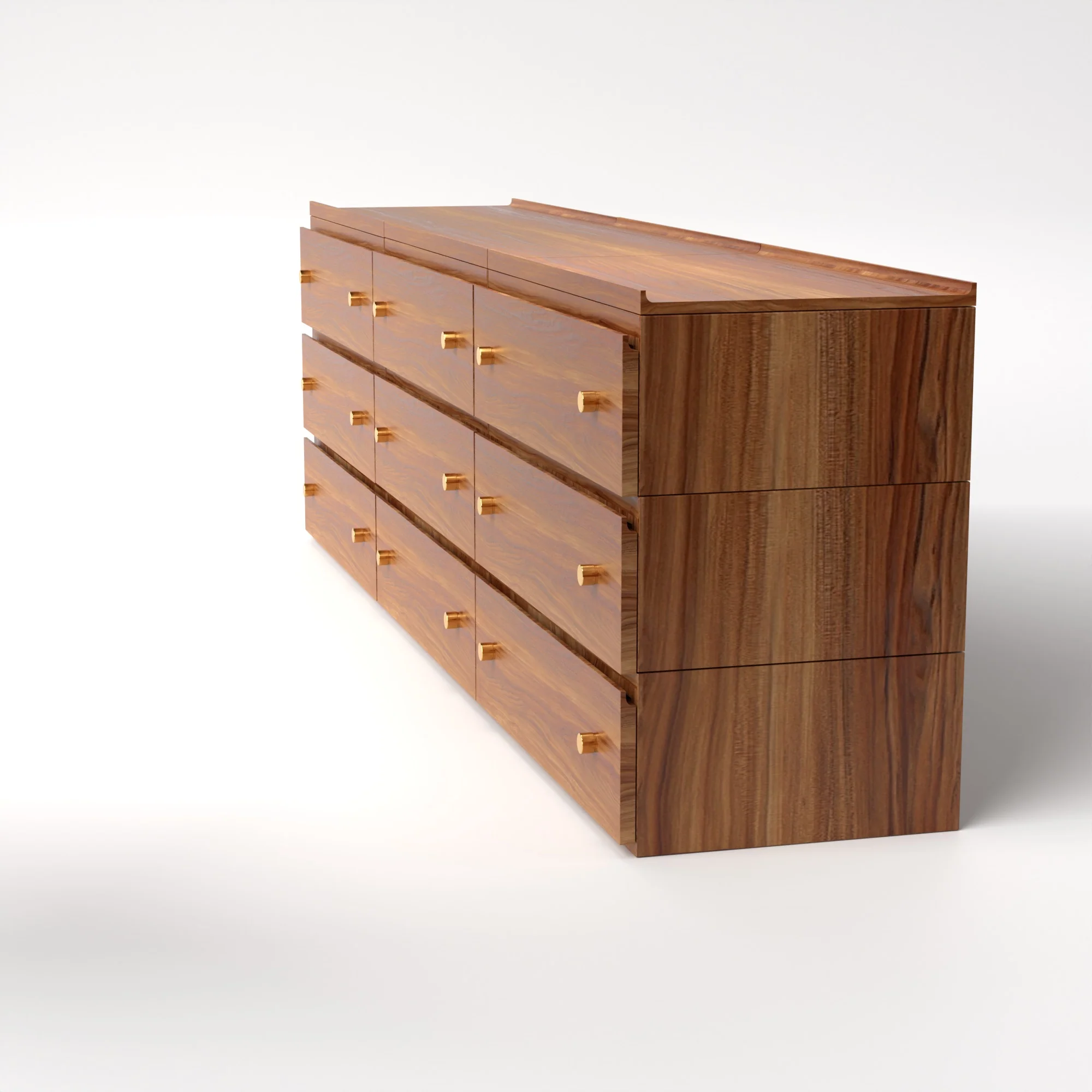 Stava Modular Drawer System | Solid Walnut/Teak/Oak Wood (3x3) | 8 Feet Length - Image 20