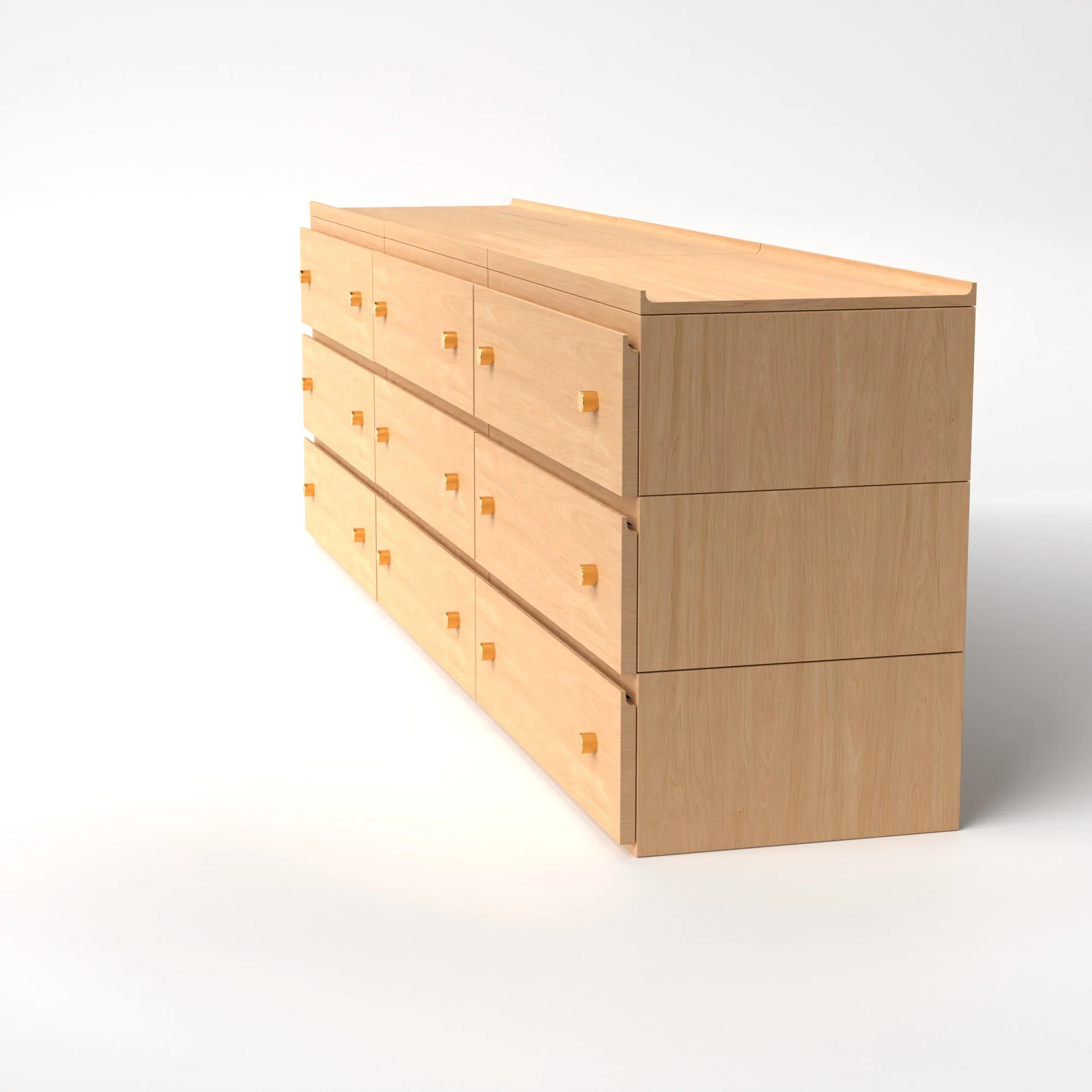 Stava Modular Drawer System | Solid Walnut/Teak/Oak Wood (3x3) | 8 Feet Length - Image 29