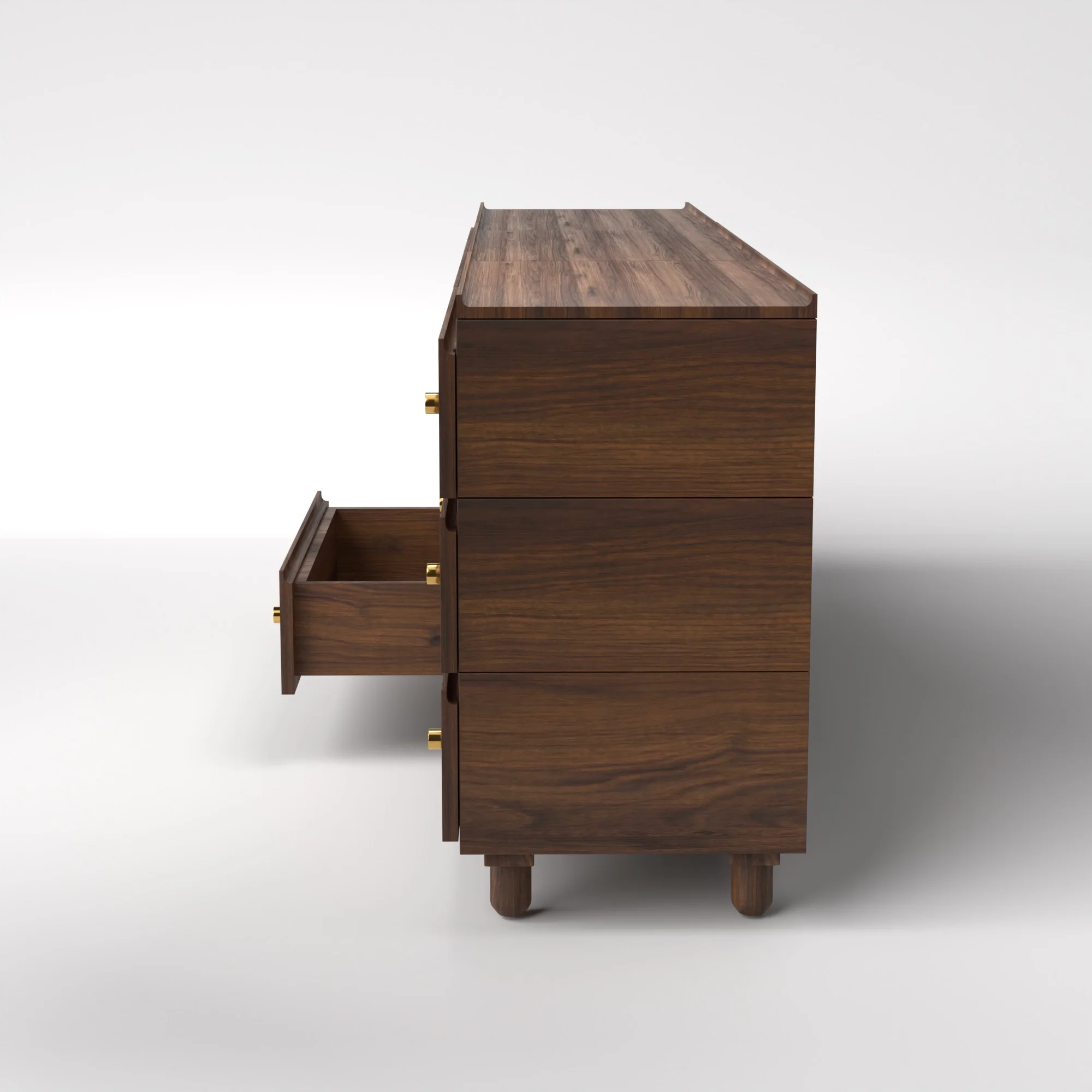 Stava Modular Drawer System | Solid Walnut/Teak/Oak Wood (3x3) | 8 Feet Length - Image 5