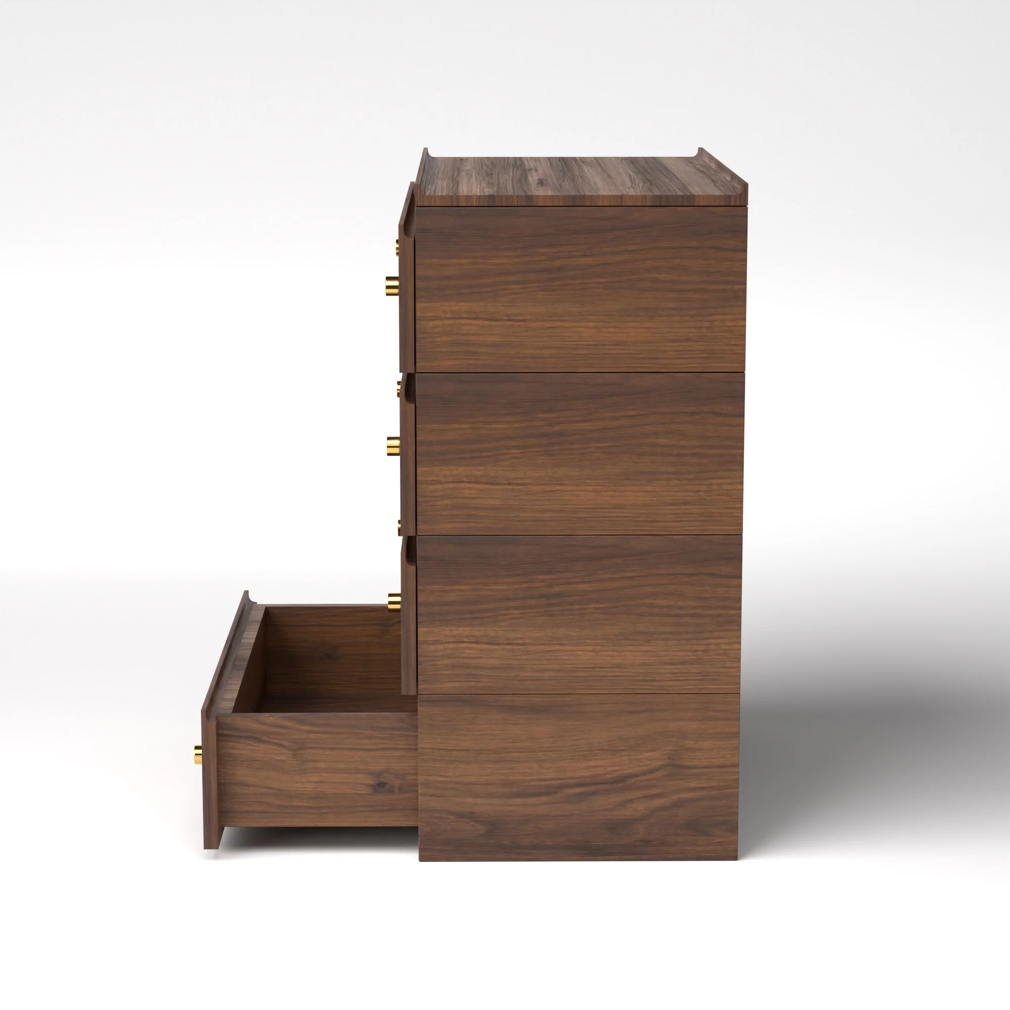 Stava Modular Drawer System | Solid Walnut/Teak/Oak Wood (4x1) | 3 Feet Length - Image 10