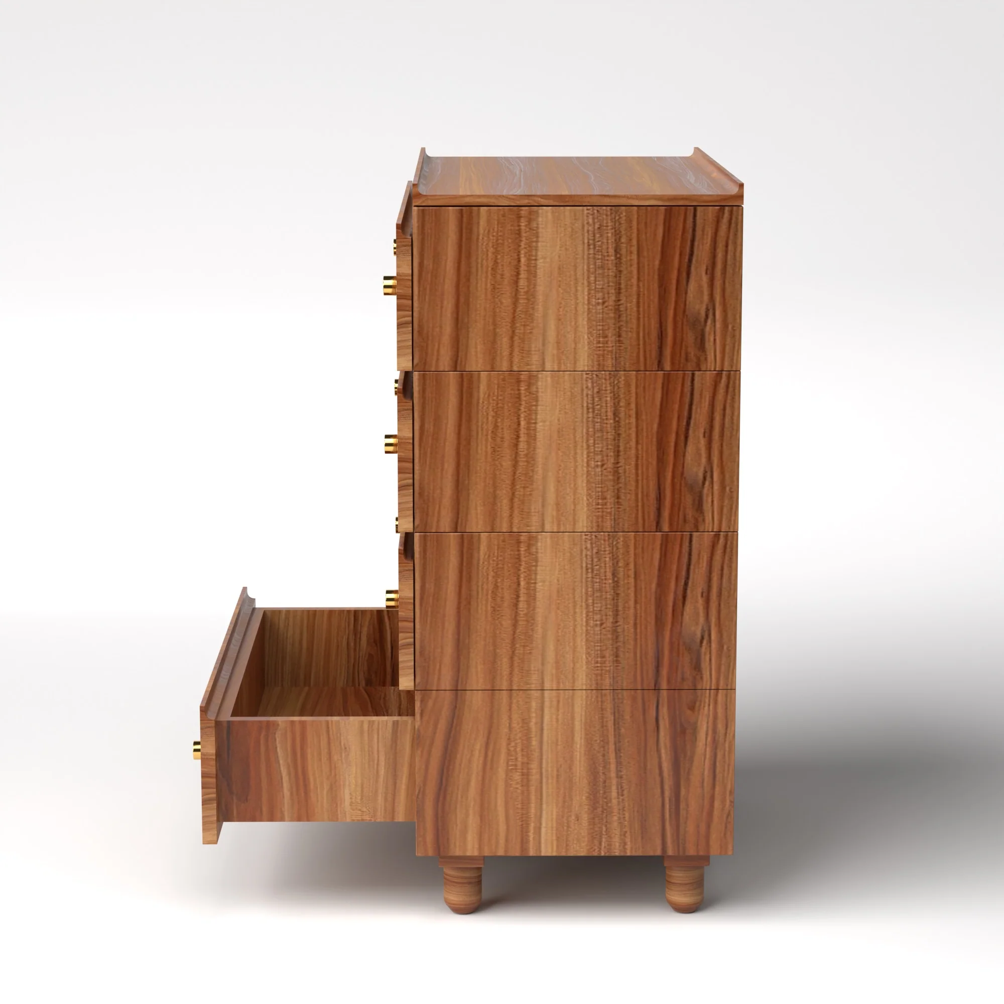 Stava Modular Drawer System | Solid Walnut/Teak/Oak Wood (4x1) | 3 Feet Length - Image 15