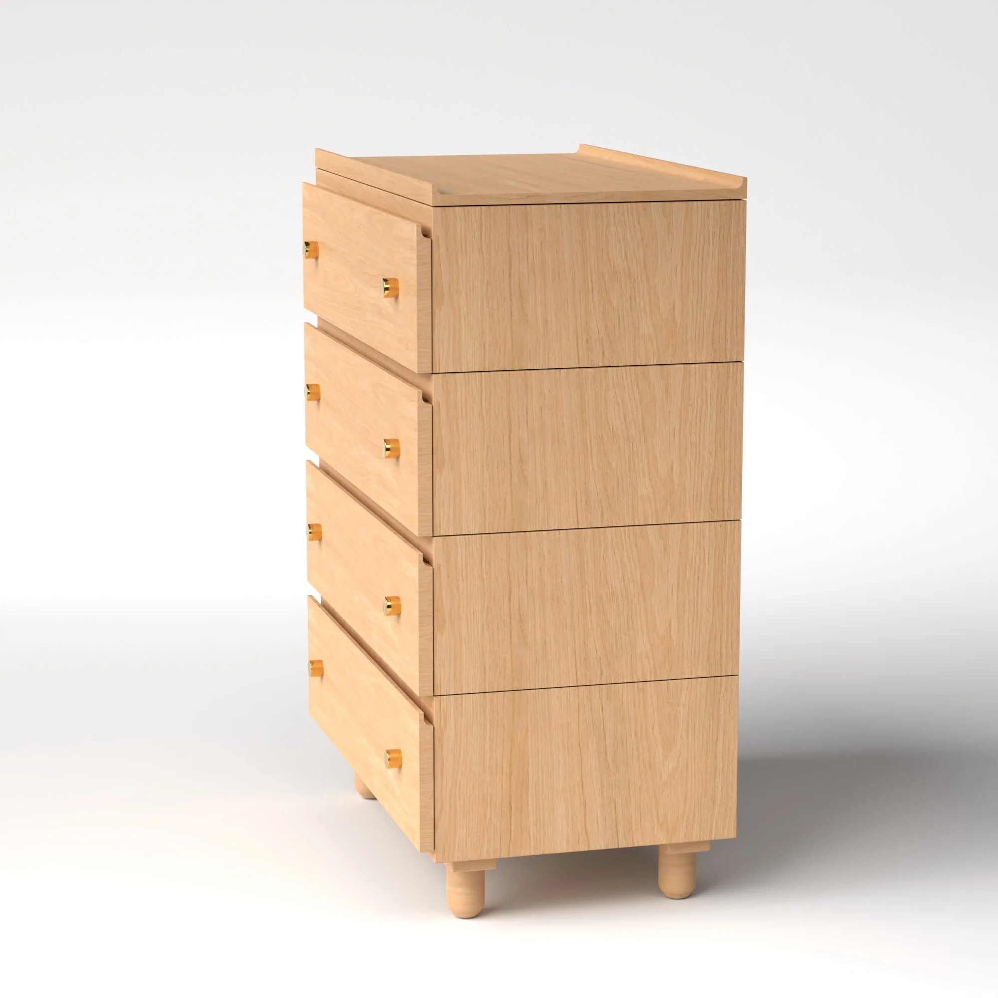 Stava Modular Drawer System | Solid Walnut/Teak/Oak Wood (4x1) | 3 Feet Length - Image 24