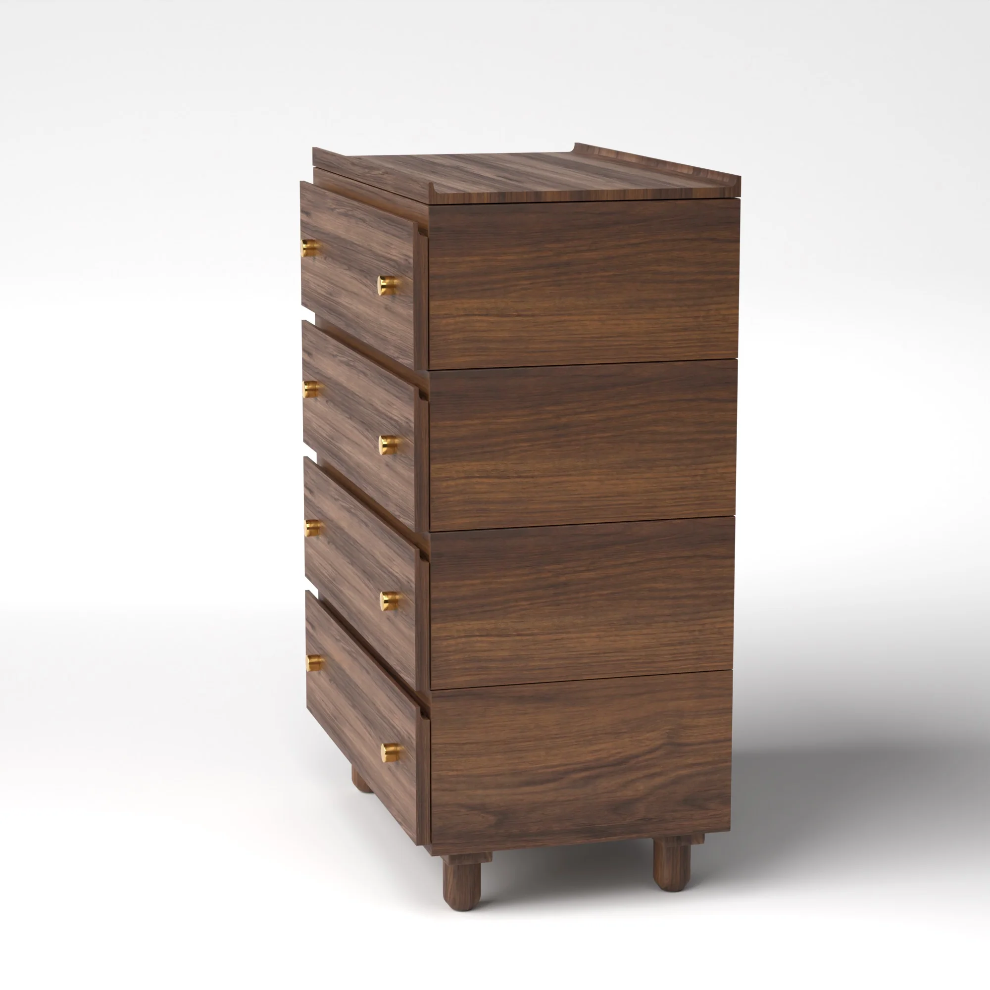 Stava Modular Drawer System | Solid Walnut/Teak/Oak Wood (4x1) | 3 Feet Length - Image 3