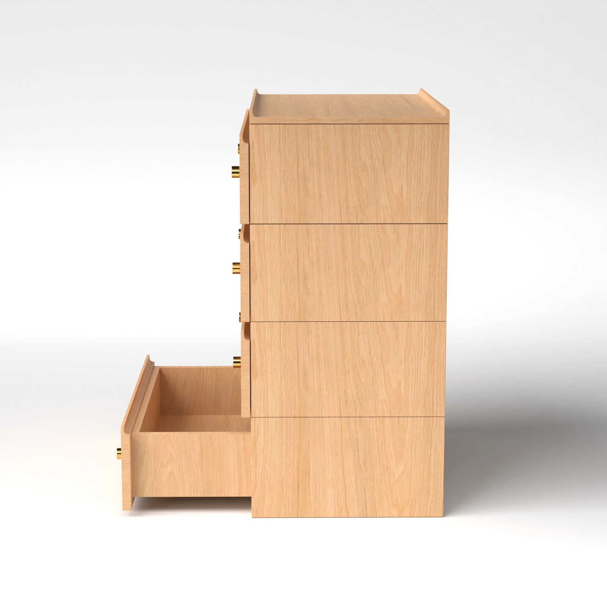 Stava Modular Drawer System | Solid Walnut/Teak/Oak Wood (4x1) | 3 Feet Length - Image 30