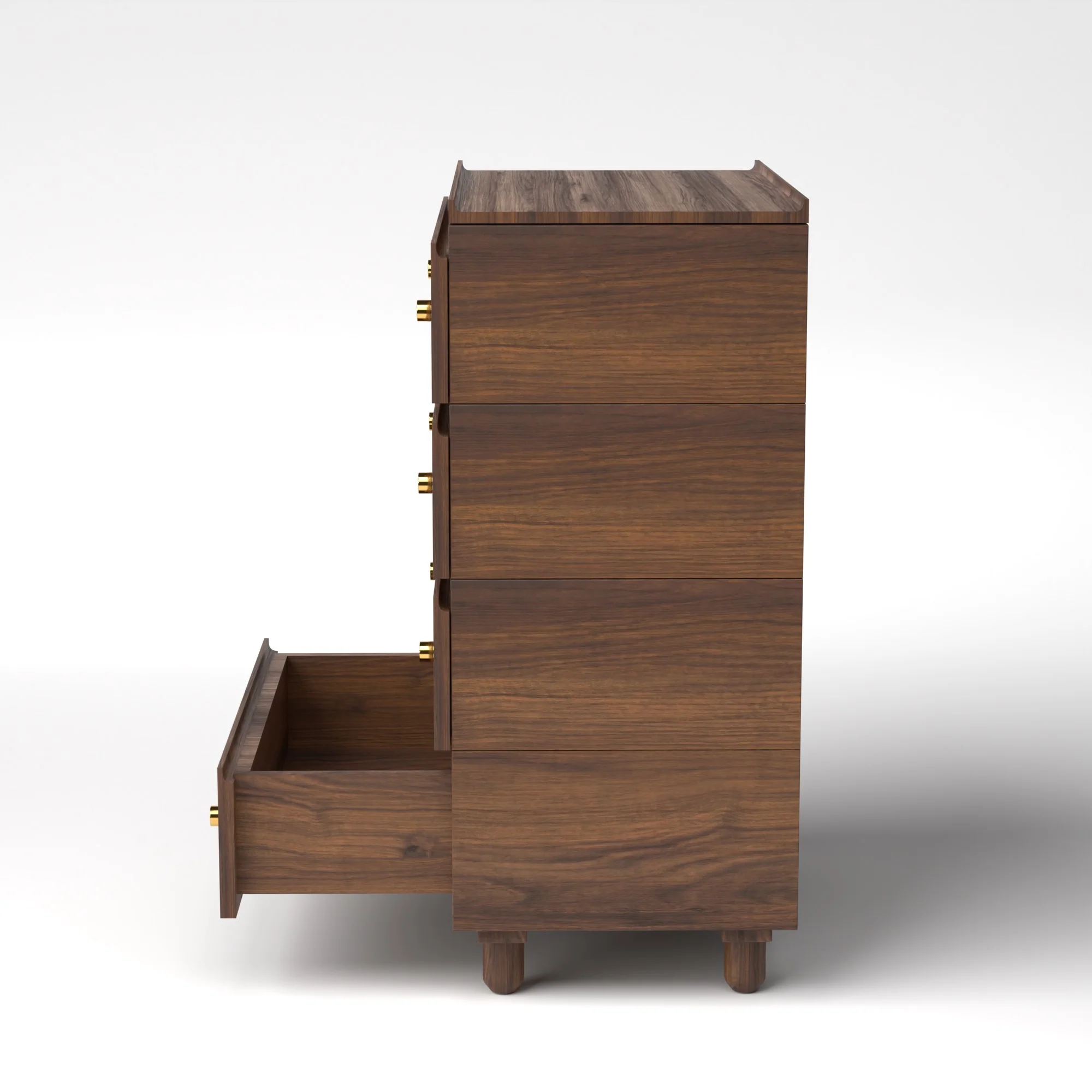 Stava Modular Drawer System | Solid Walnut/Teak/Oak Wood (4x1) | 3 Feet Length - Image 4
