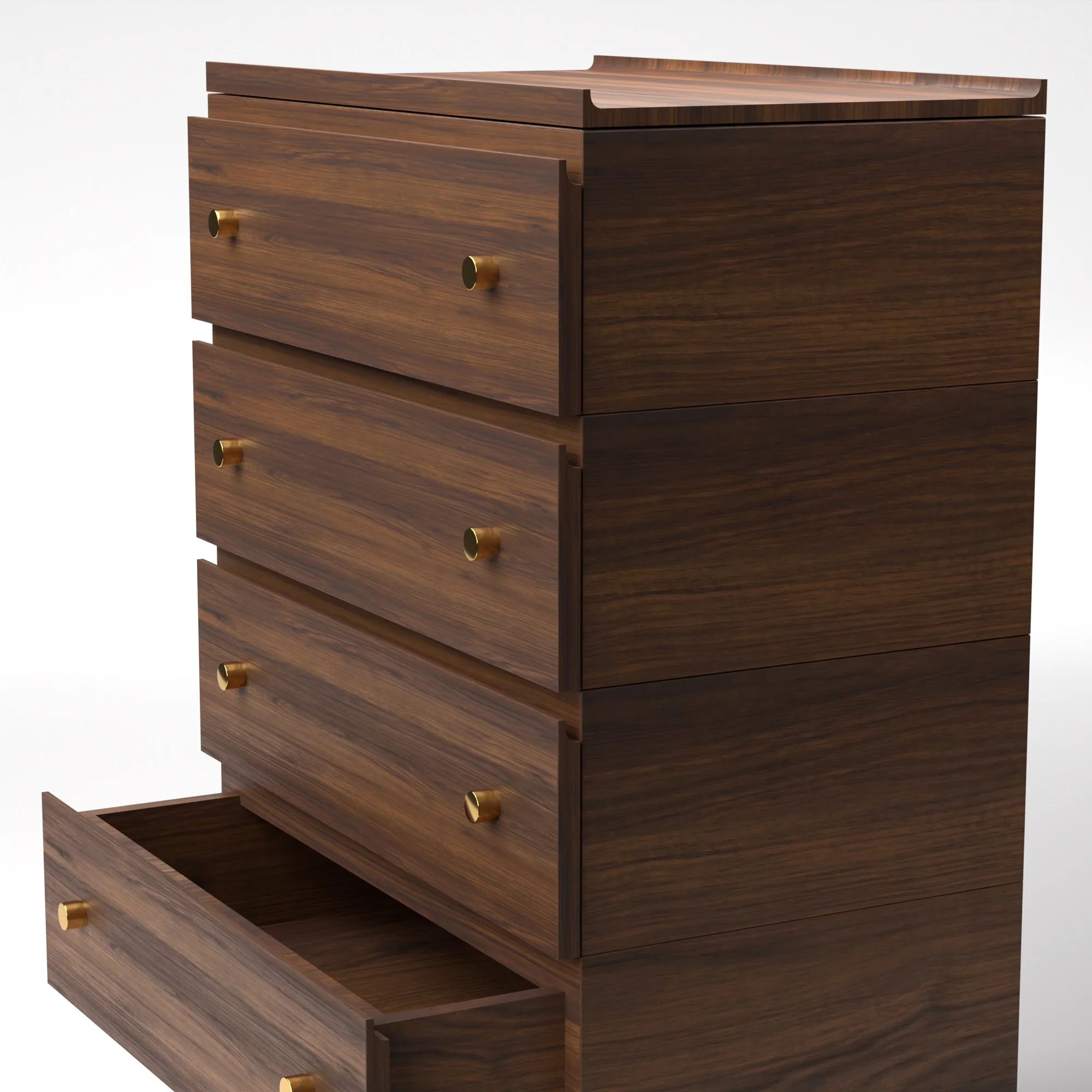 Stava Modular Drawer System | Solid Walnut/Teak/Oak Wood (4x1) | 3 Feet Length - Image 6