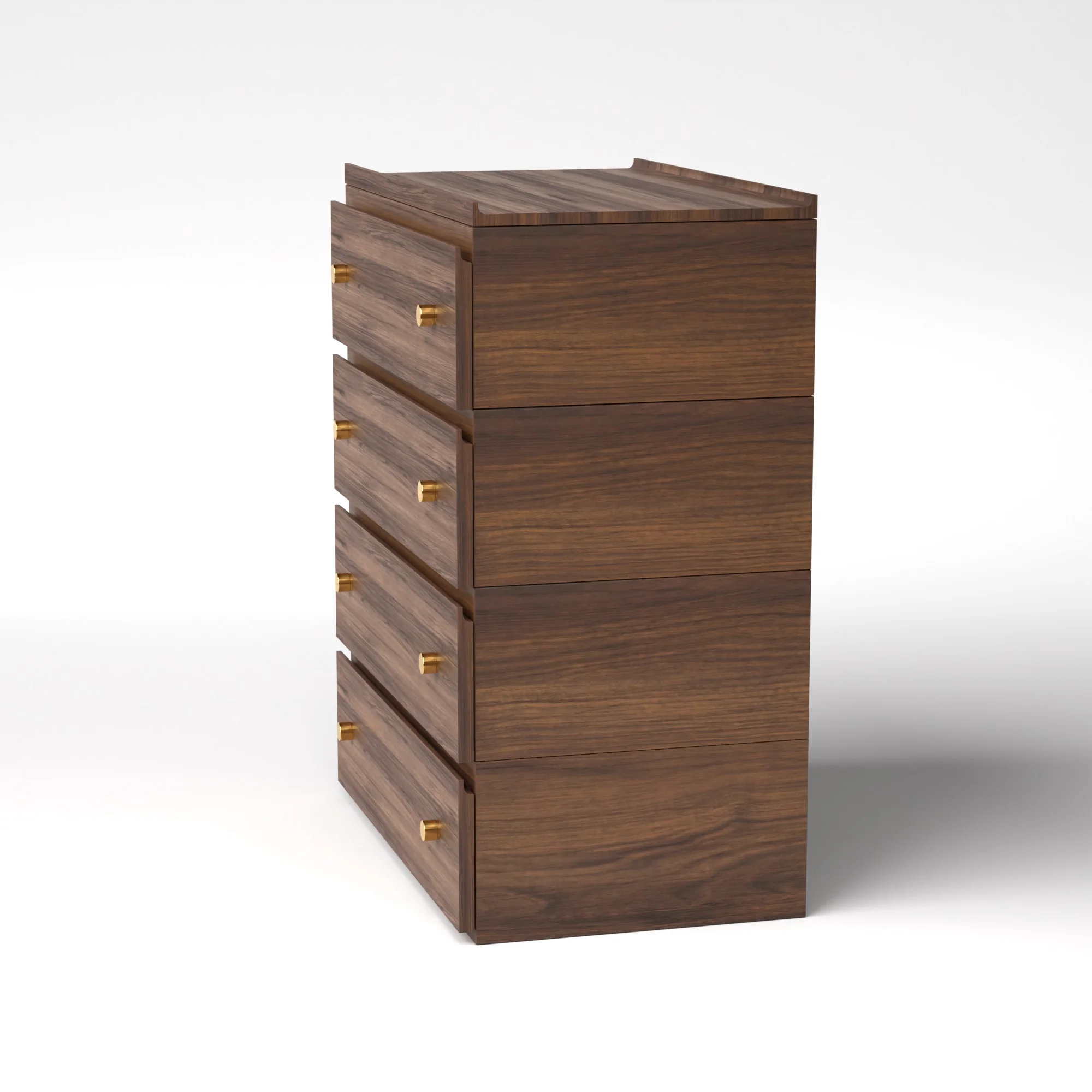 Stava Modular Drawer System | Solid Walnut/Teak/Oak Wood (4x1) | 3 Feet Length - Image 9
