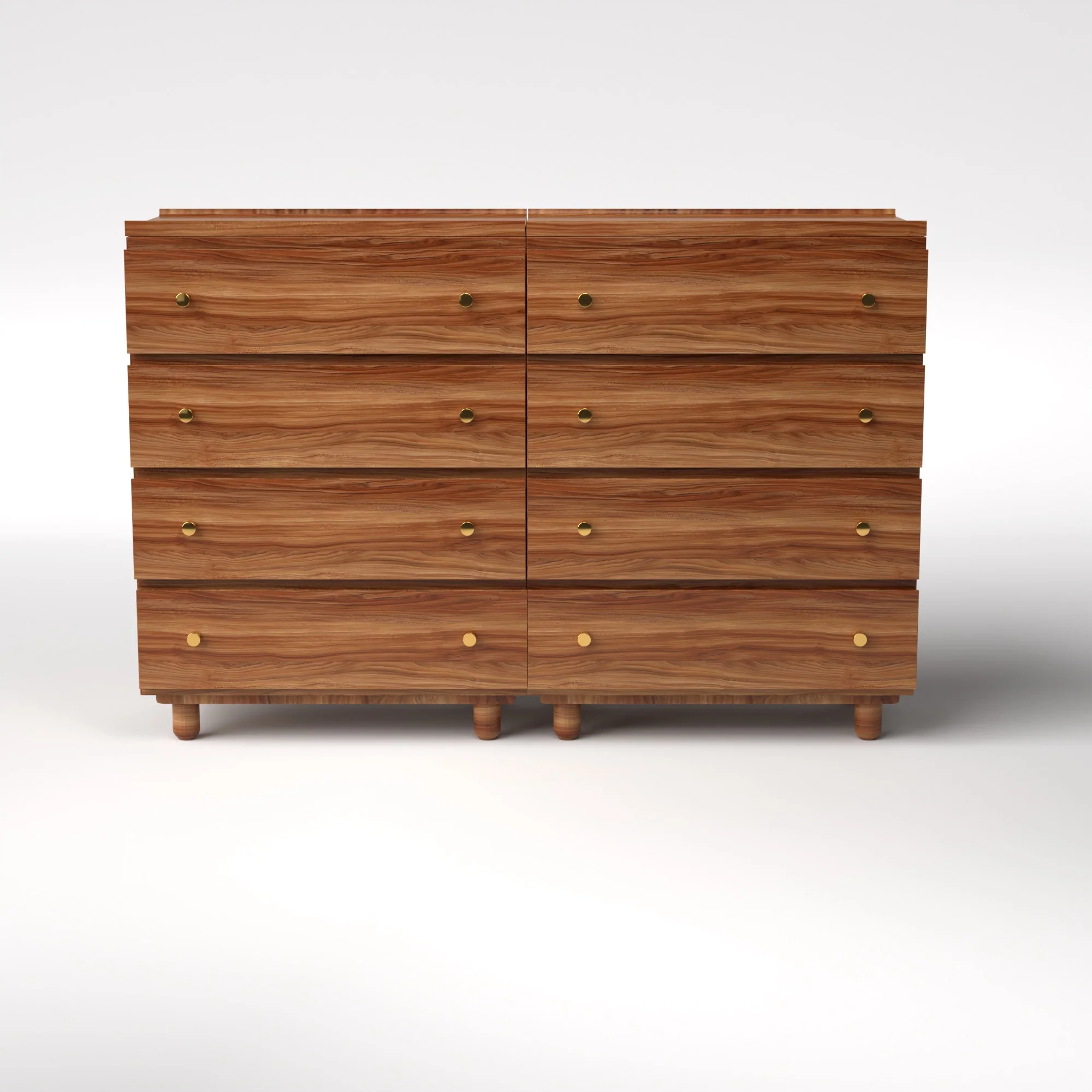 Stava Modular Drawer System | Solid Walnut/Teak/Oak Wood (4x2) | 5.5 Feet Length - Image 12
