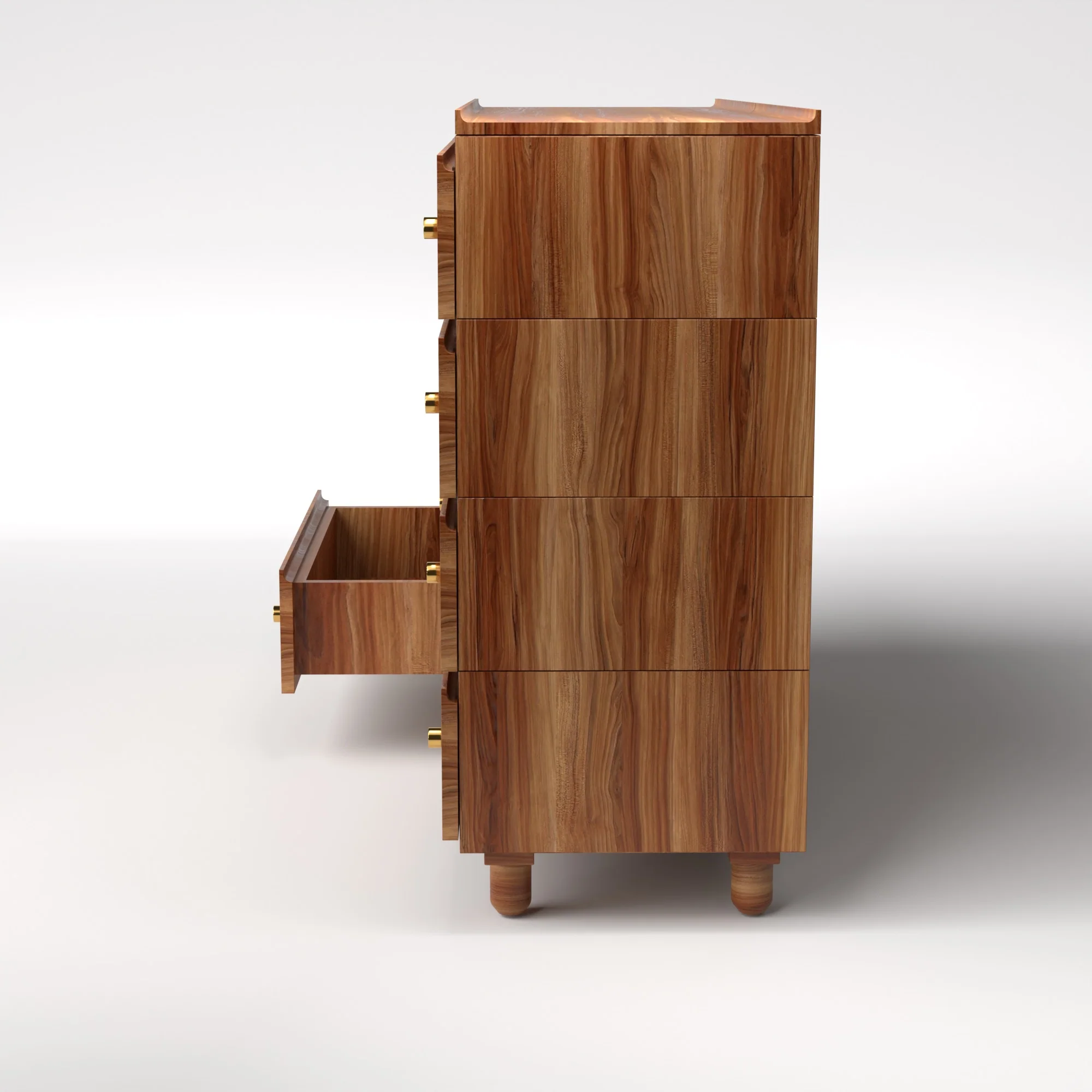 Stava Modular Drawer System | Solid Walnut/Teak/Oak Wood (4x2) | 5.5 Feet Length - Image 14