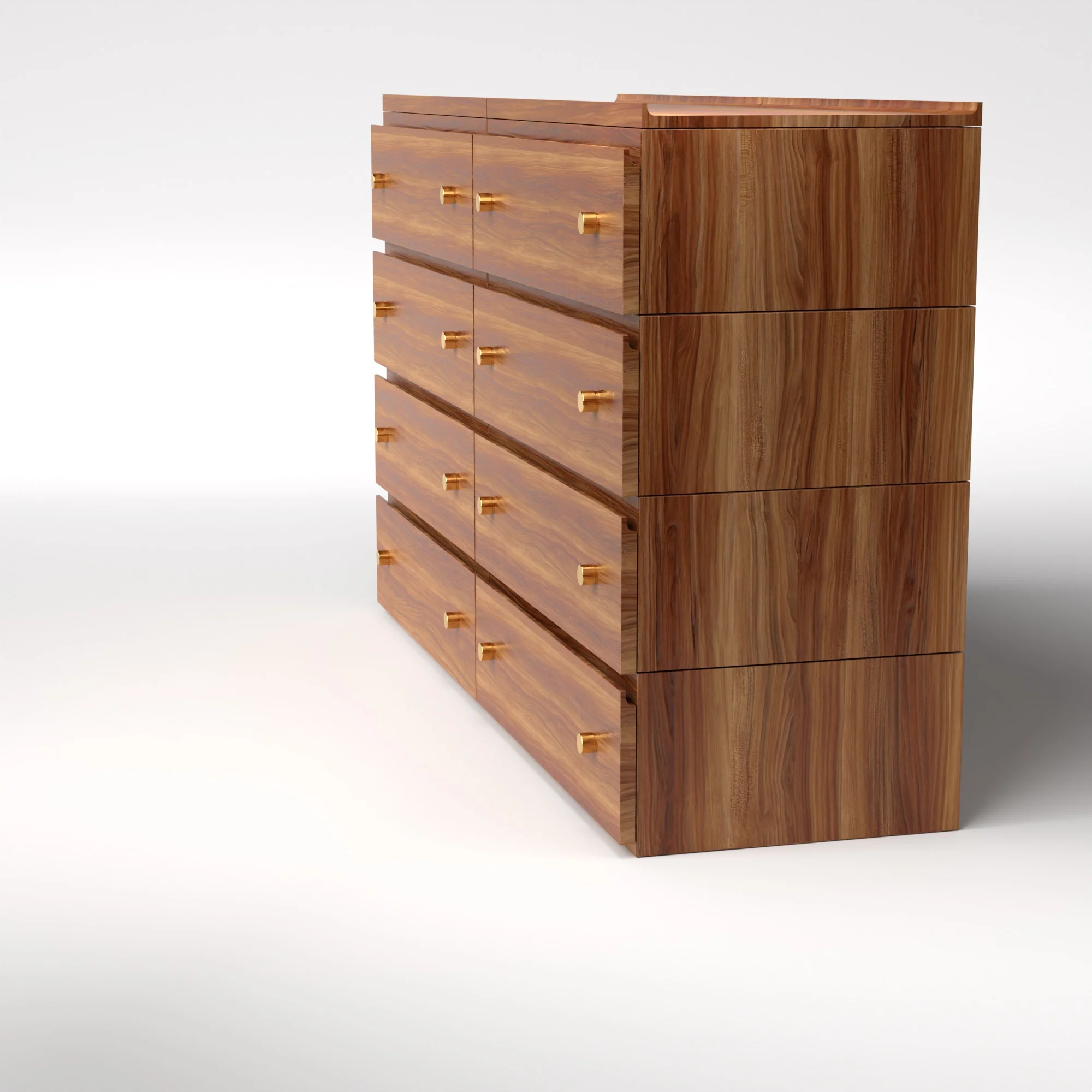 Stava Modular Drawer System | Solid Walnut/Teak/Oak Wood (4x2) | 5.5 Feet Length - Image 18