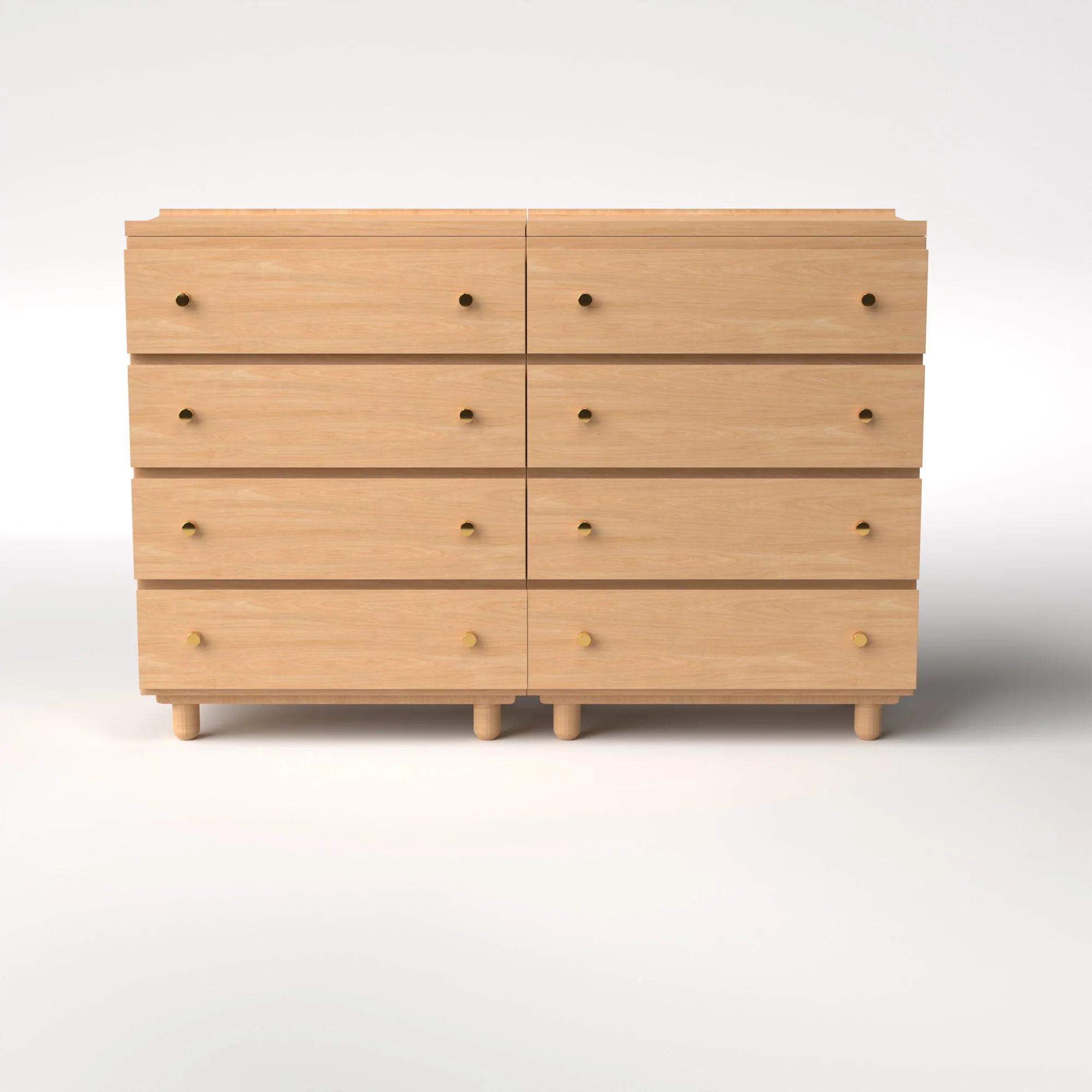 Stava Modular Drawer System | Solid Walnut/Teak/Oak Wood (4x2) | 5.5 Feet Length - Image 22