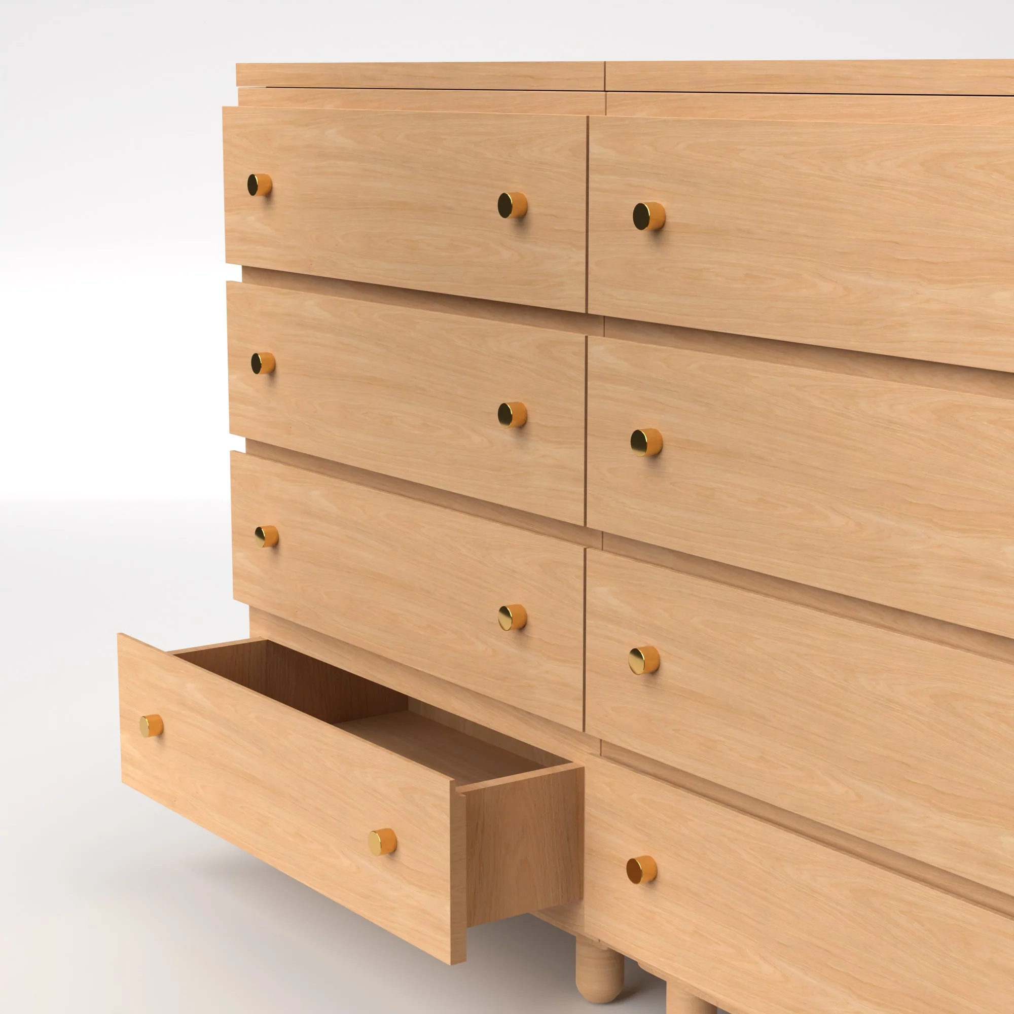 Stava Modular Drawer System | Solid Walnut/Teak/Oak Wood (4x2) | 5.5 Feet Length - Image 26