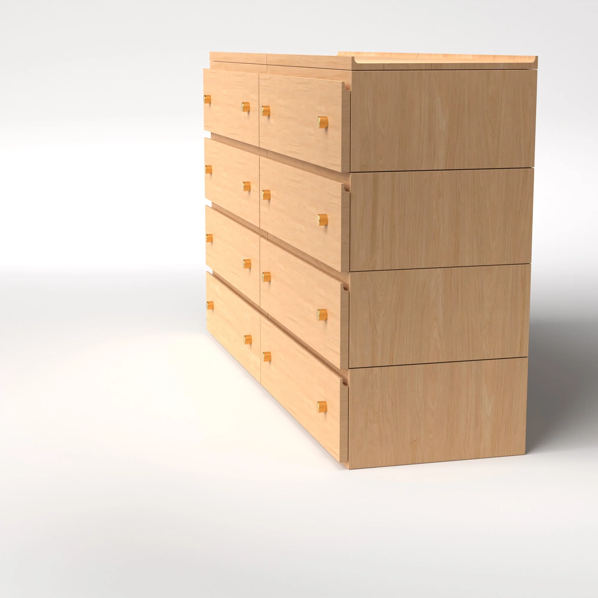 Stava Modular Drawer System | Solid Walnut/Teak/Oak Wood (4x2) | 5.5 Feet Length - Image 28