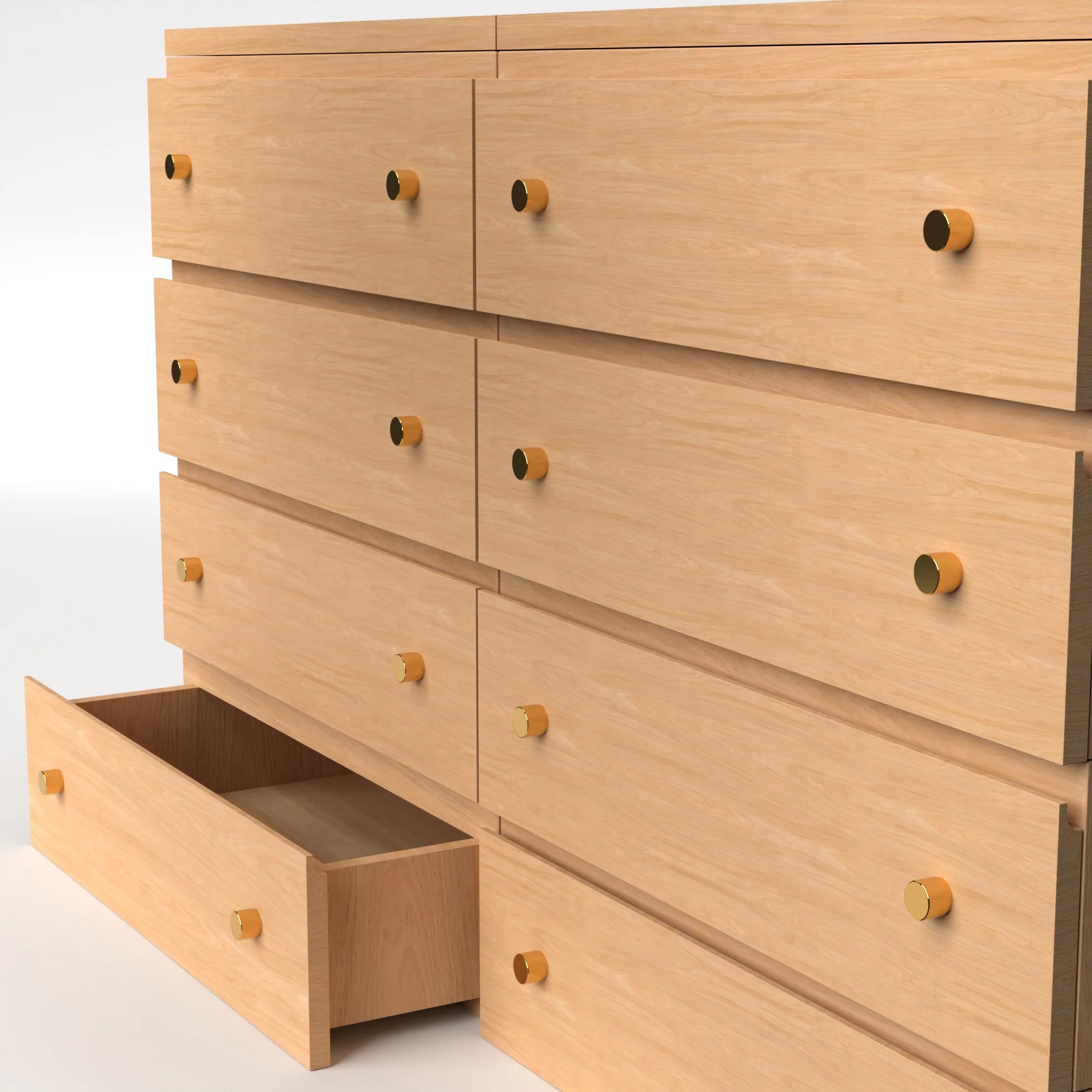 Stava Modular Drawer System | Solid Walnut/Teak/Oak Wood (4x2) | 5.5 Feet Length - Image 31