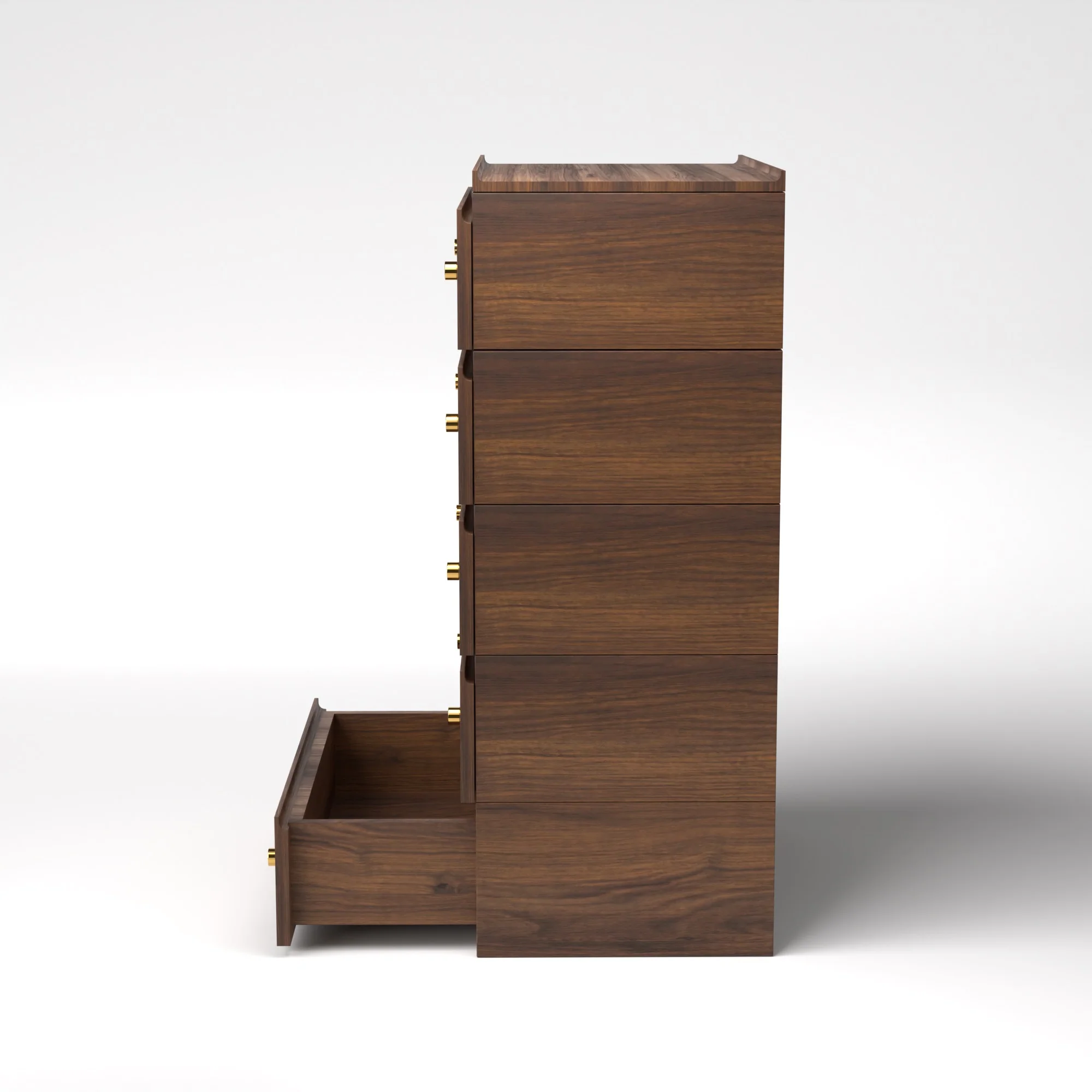 Stava Modular Drawer System | Solid Walnut/Teak/Oak Wood (5x1) | 3 Feet Length - Image 10
