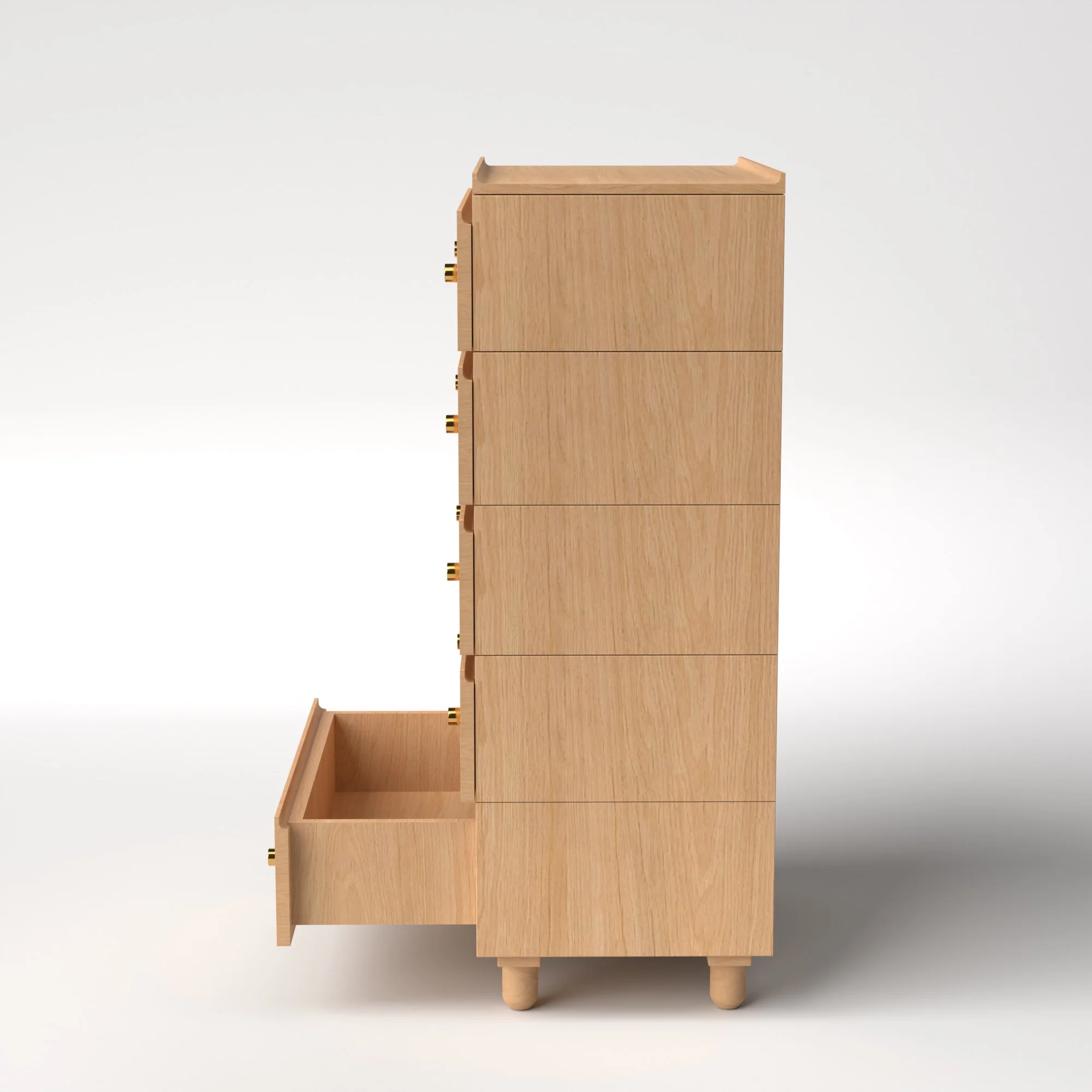 Stava Modular Drawer System | Solid Walnut/Teak/Oak Wood (5x1) | 3 Feet Length - Image 25