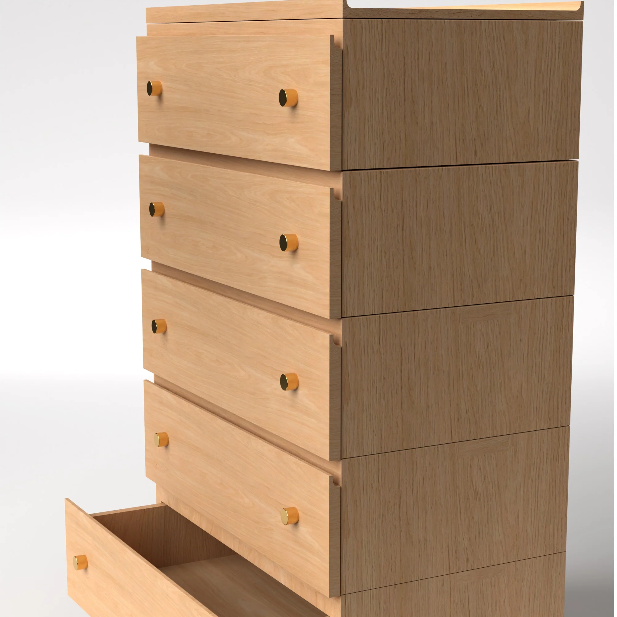 Stava Modular Drawer System | Solid Walnut/Teak/Oak Wood (5x1) | 3 Feet Length - Image 27