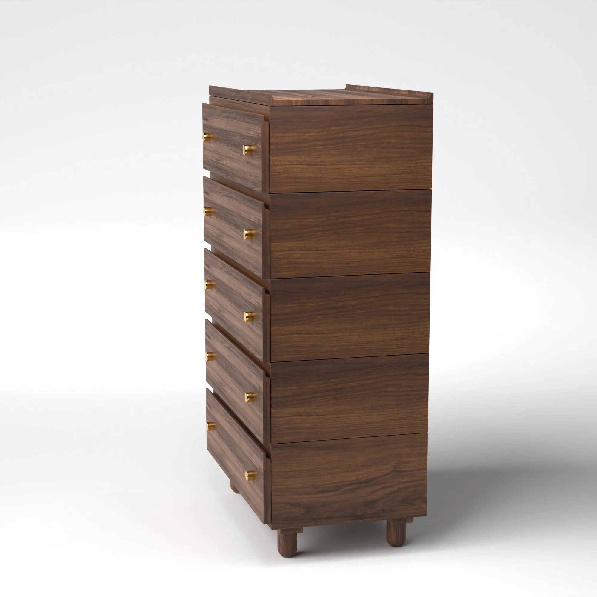 Stava Modular Drawer System | Solid Walnut/Teak/Oak Wood (5x1) | 3 Feet Length - Image 3
