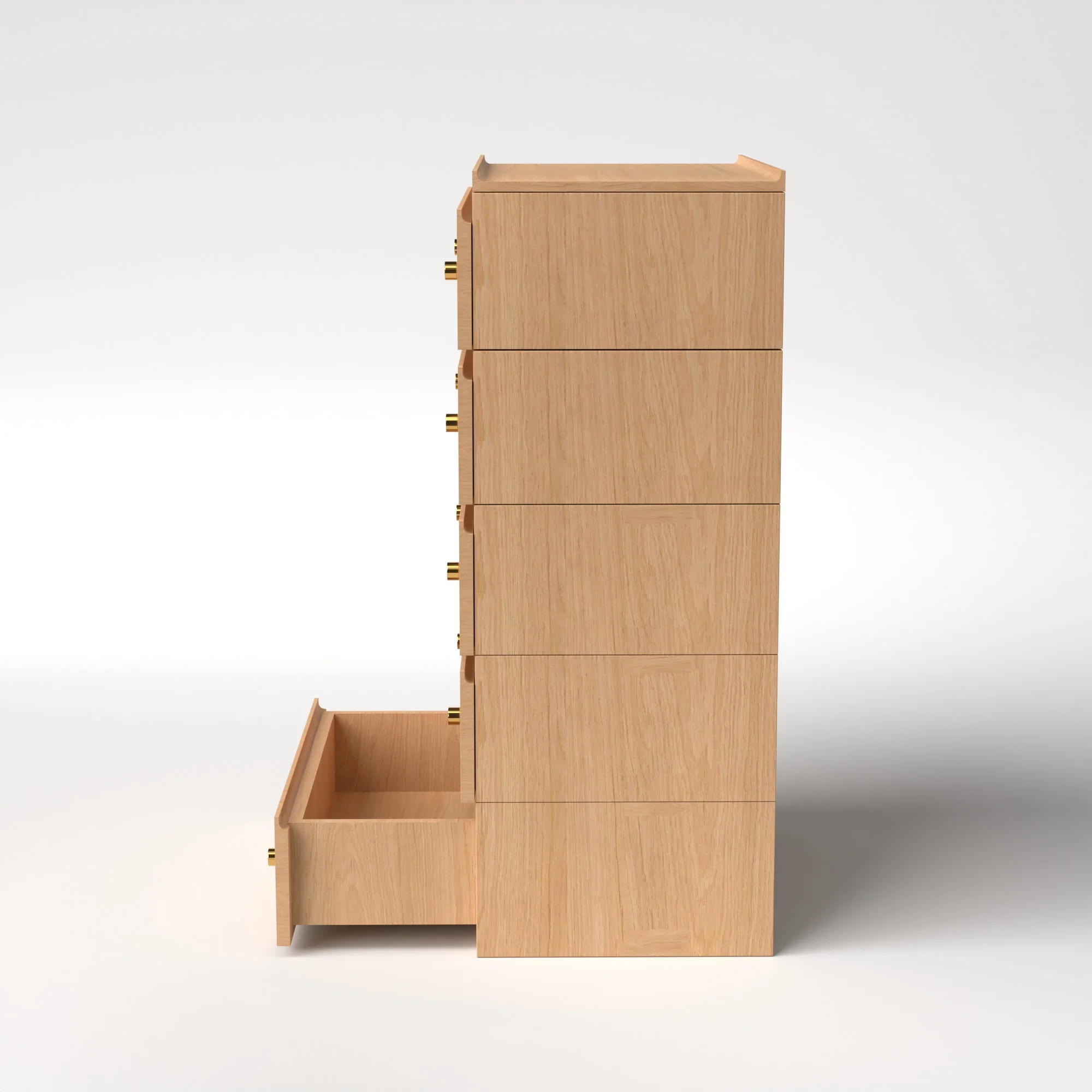 Stava Modular Drawer System | Solid Walnut/Teak/Oak Wood (5x1) | 3 Feet Length - Image 30