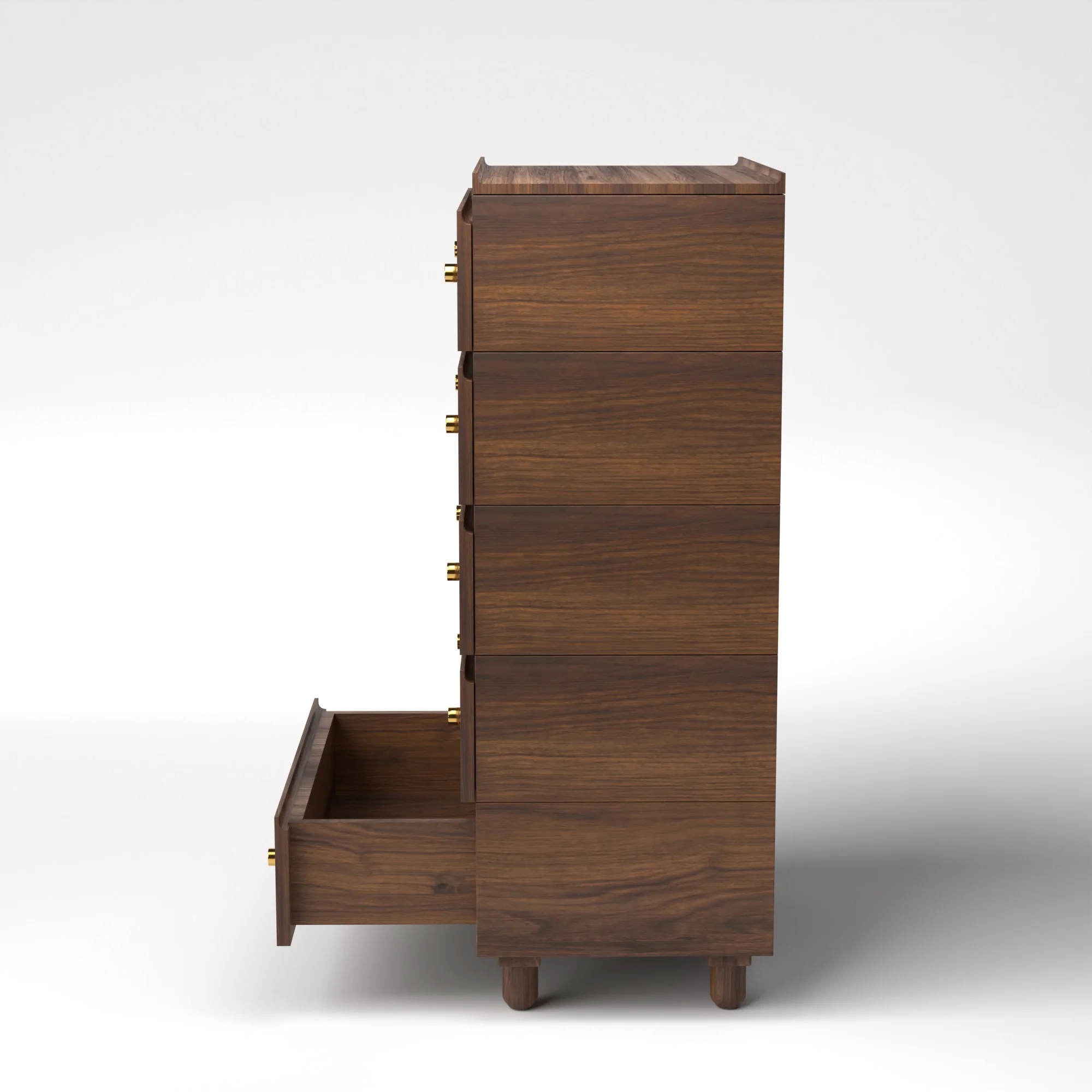 Stava Modular Drawer System | Solid Walnut/Teak/Oak Wood (5x1) | 3 Feet Length - Image 4