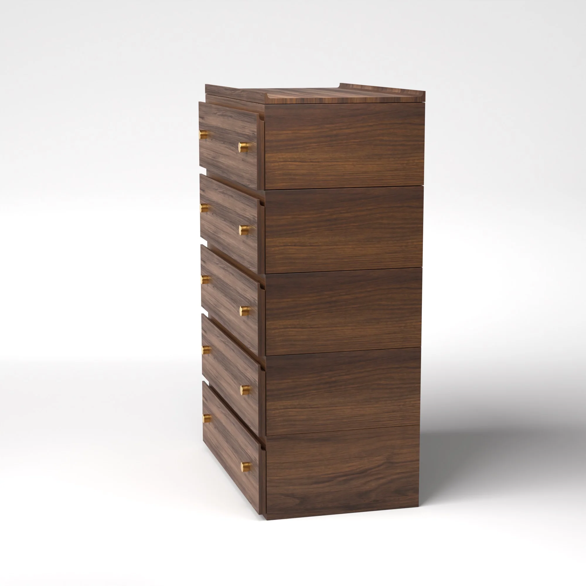 Stava Modular Drawer System | Solid Walnut/Teak/Oak Wood (5x1) | 3 Feet Length - Image 9