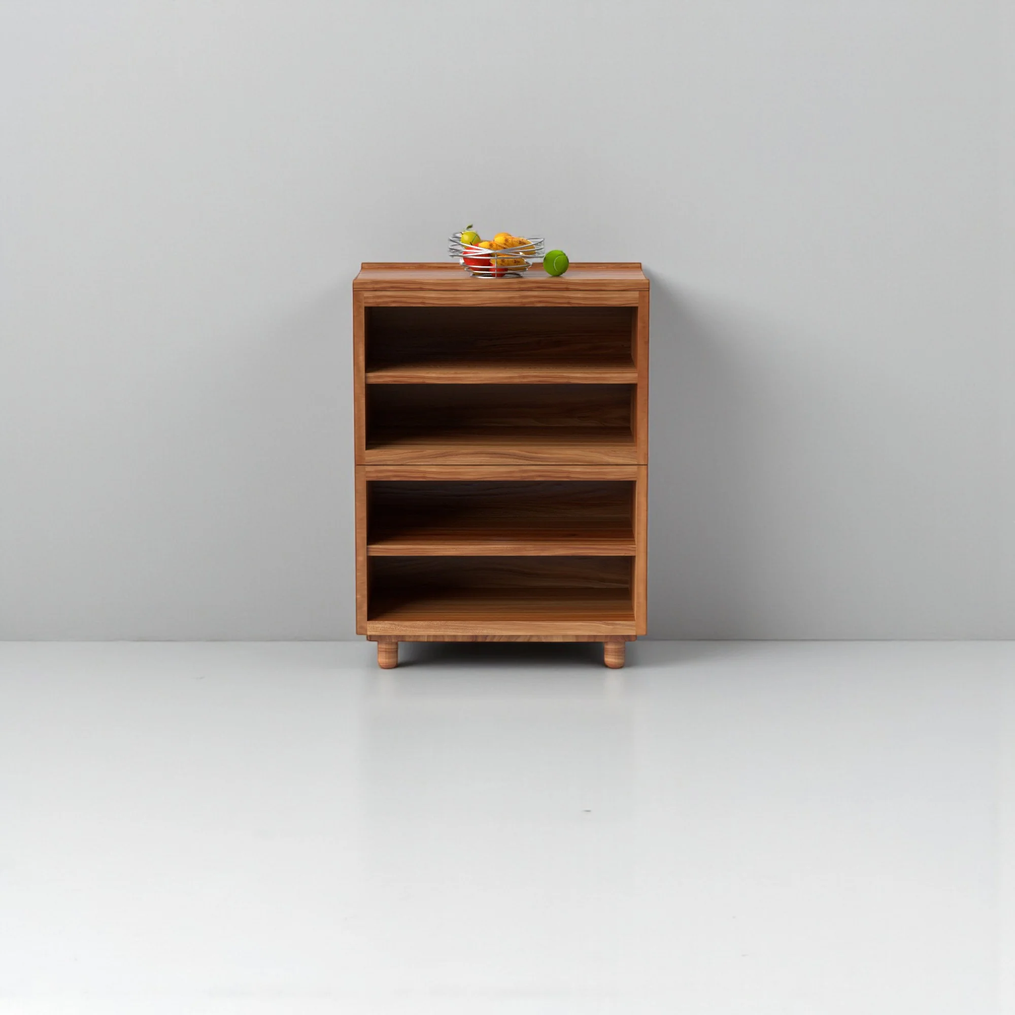 Stava Modular Shelving System | Solid Walnut/Teak/Oak Wood (4x1) | 3 Feet Length - Image 12