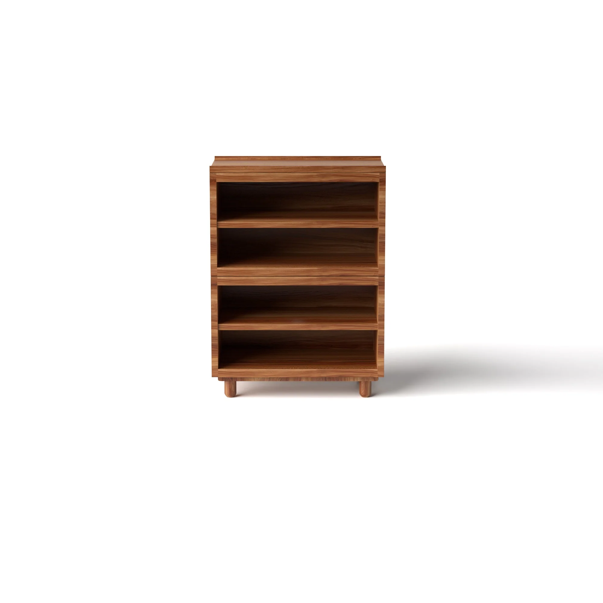 Stava Modular Shelving System | Solid Walnut/Teak/Oak Wood (4x1) | 3 Feet Length - Image 13