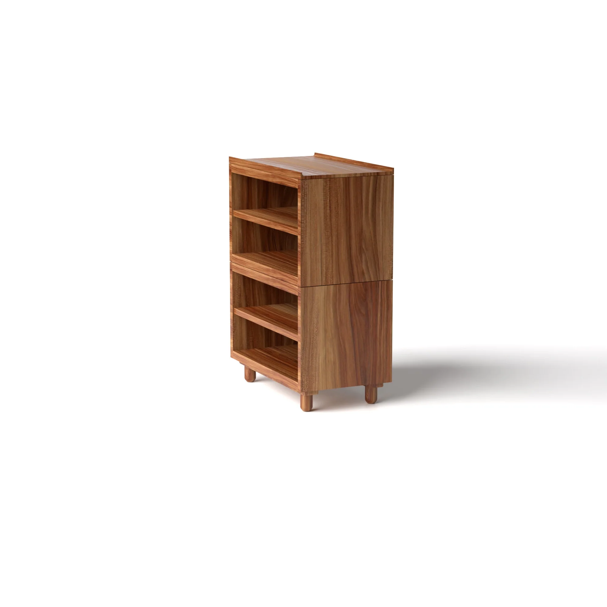 Stava Modular Shelving System | Solid Walnut/Teak/Oak Wood (4x1) | 3 Feet Length - Image 14