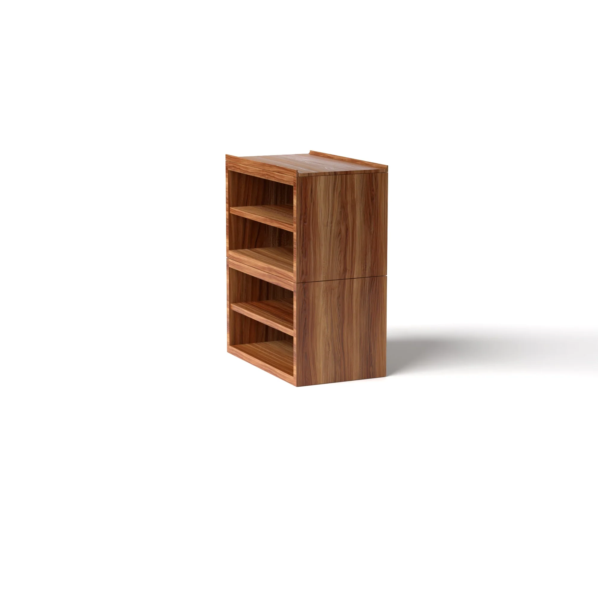 Stava Modular Shelving System | Solid Walnut/Teak/Oak Wood (4x1) | 3 Feet Length - Image 19