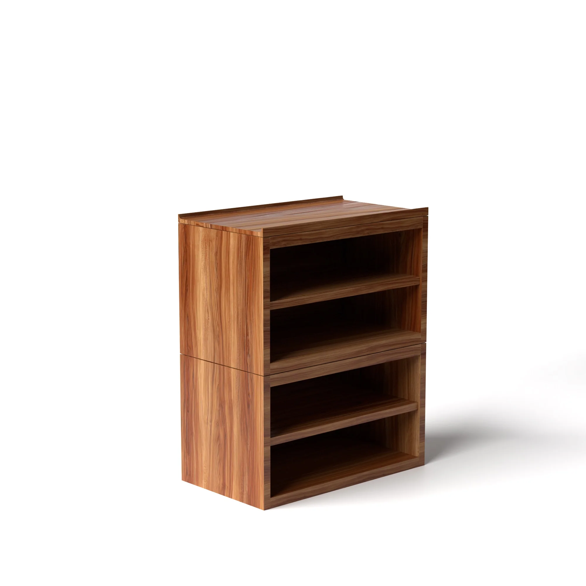 Stava Modular Shelving System | Solid Walnut/Teak/Oak Wood (4x1) | 3 Feet Length - Image 20