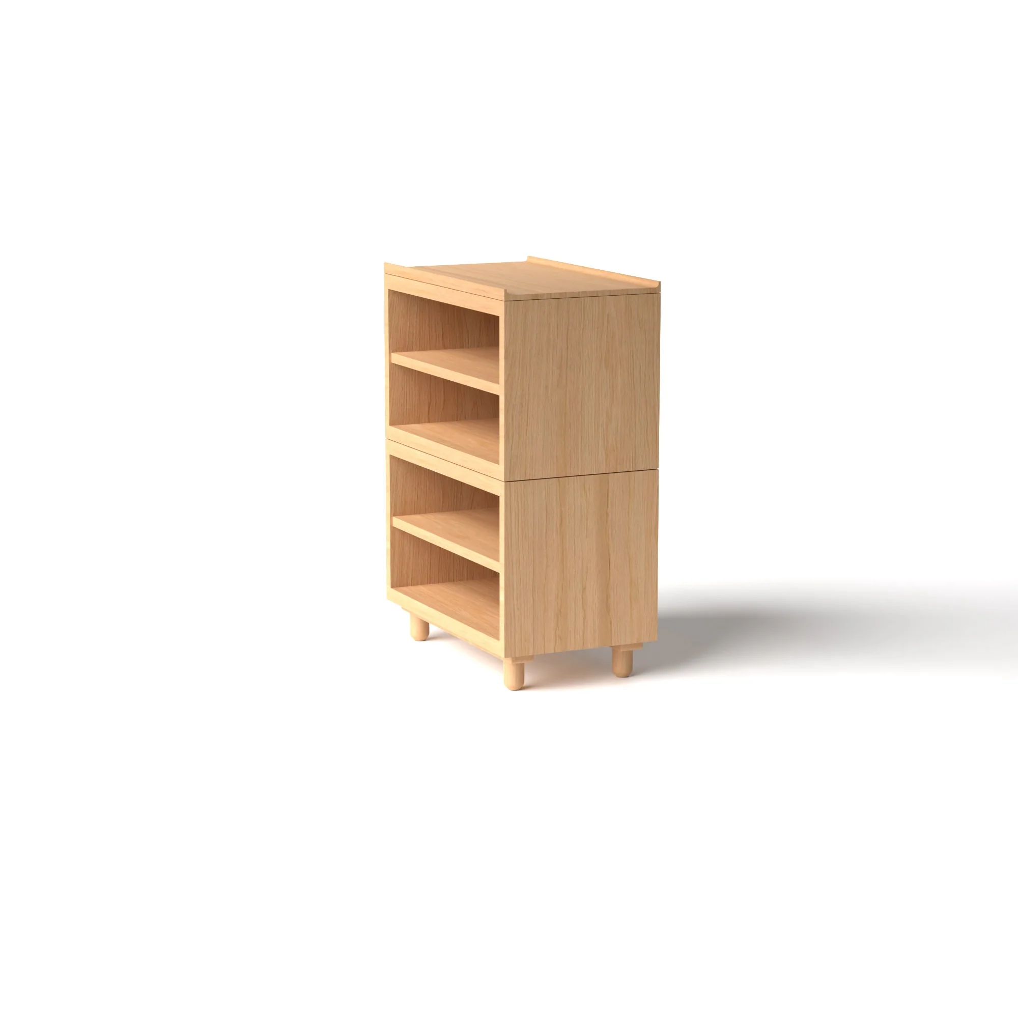 Stava Modular Shelving System | Solid Walnut/Teak/Oak Wood (4x1) | 3 Feet Length - Image 24