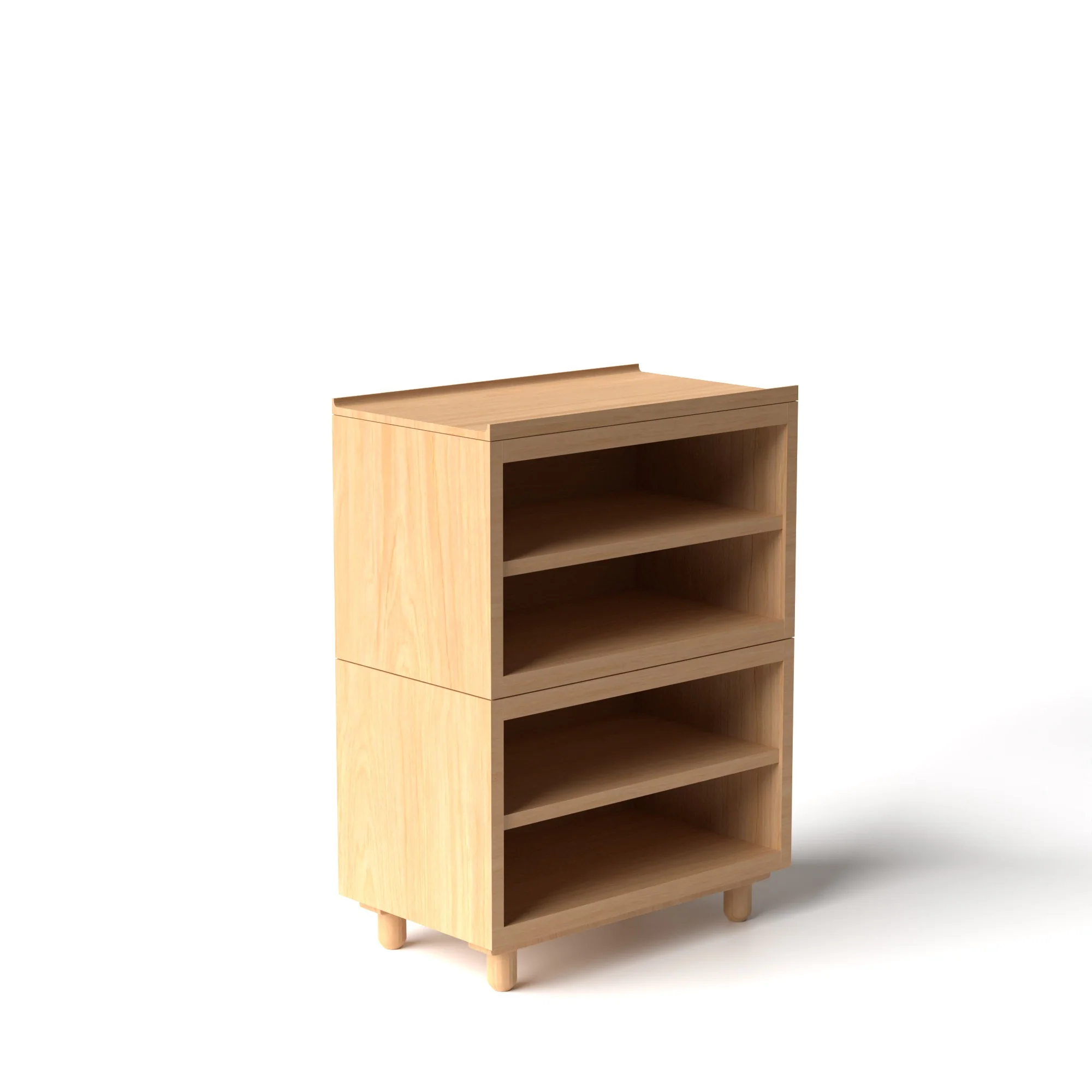 Stava Modular Shelving System | Solid Walnut/Teak/Oak Wood (4x1) | 3 Feet Length - Image 25
