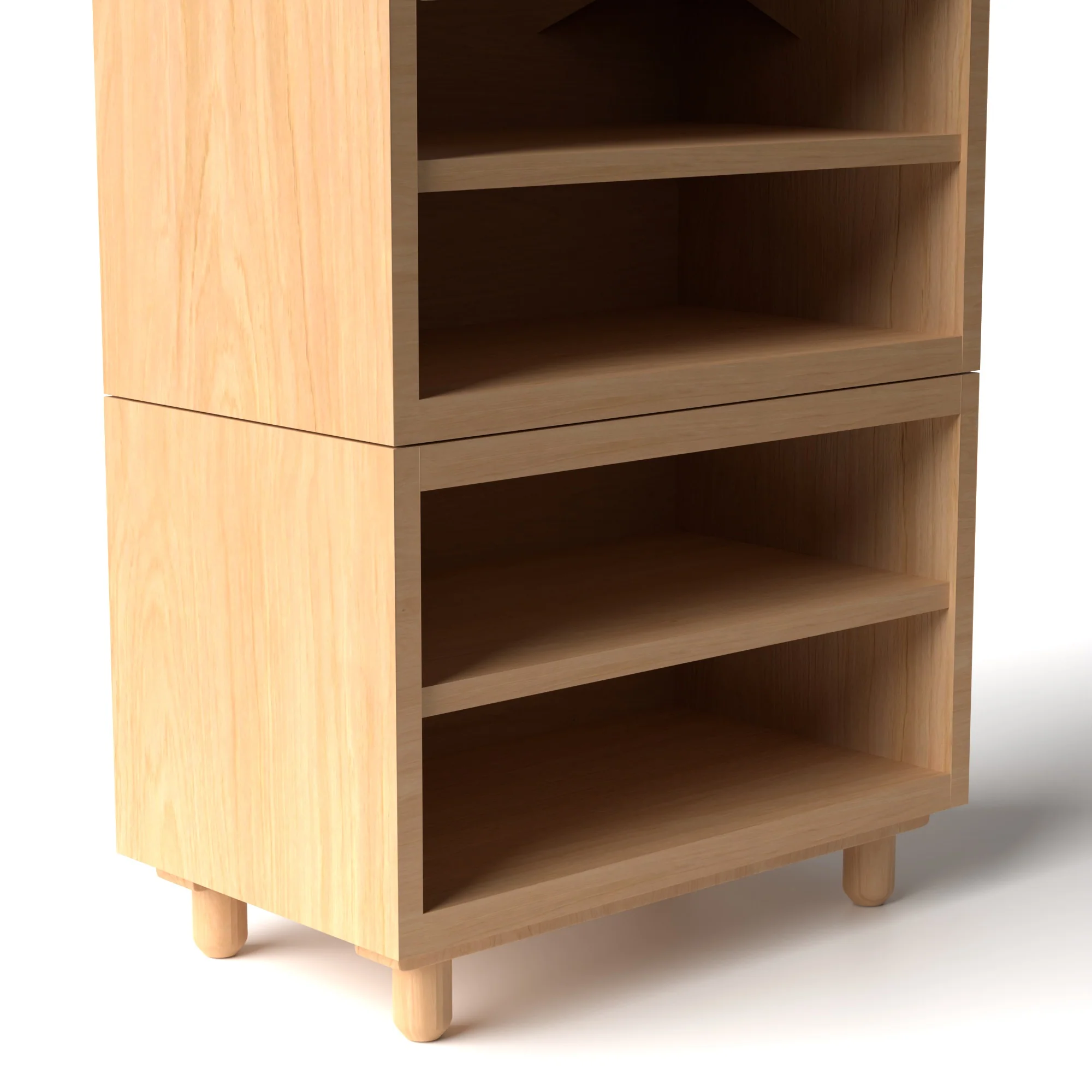 Stava Modular Shelving System | Solid Walnut/Teak/Oak Wood (4x1) | 3 Feet Length - Image 27