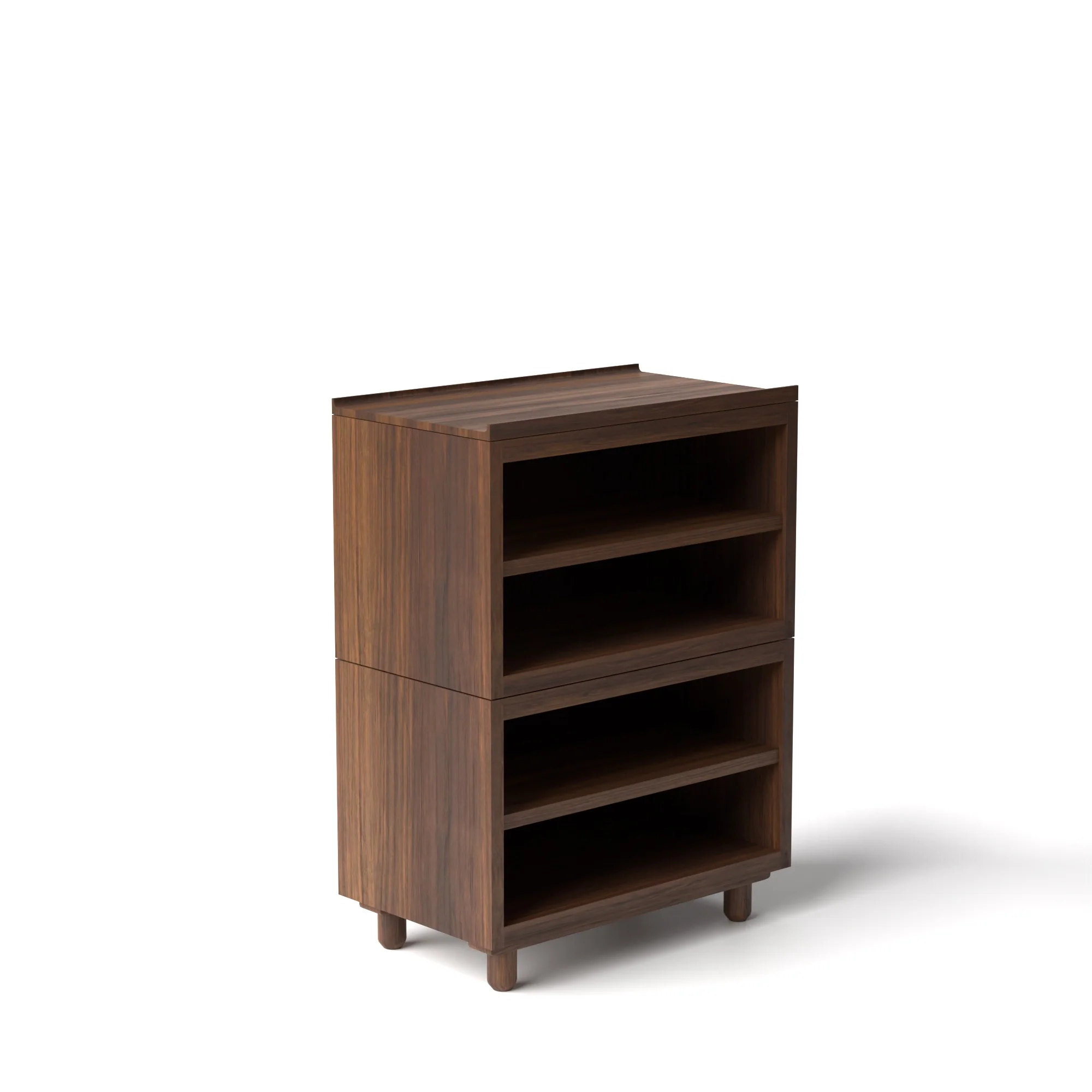Stava Modular Shelving System | Solid Walnut/Teak/Oak Wood (4x1) | 3 Feet Length - Image 3