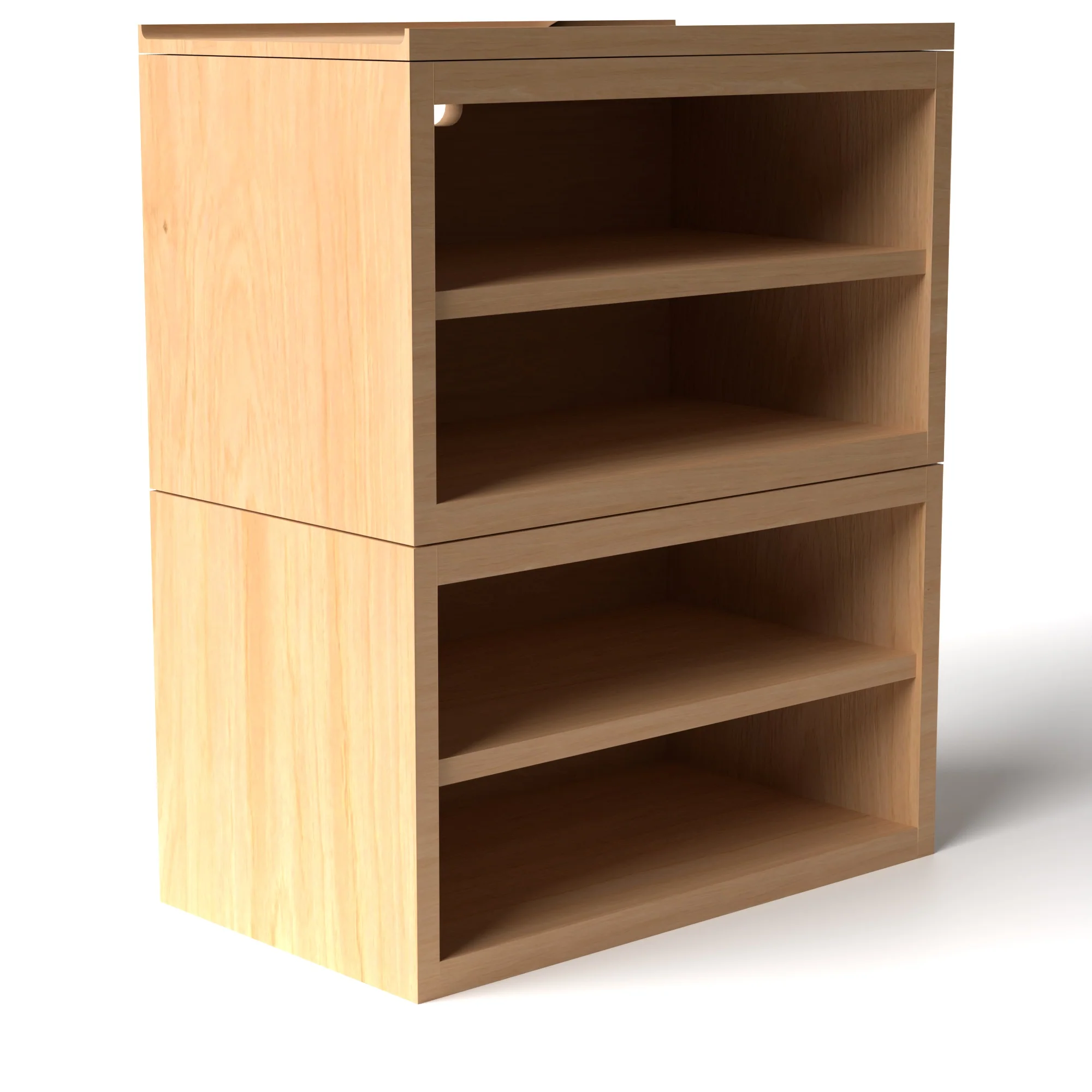 Stava Modular Shelving System | Solid Walnut/Teak/Oak Wood (4x1) | 3 Feet Length - Image 32
