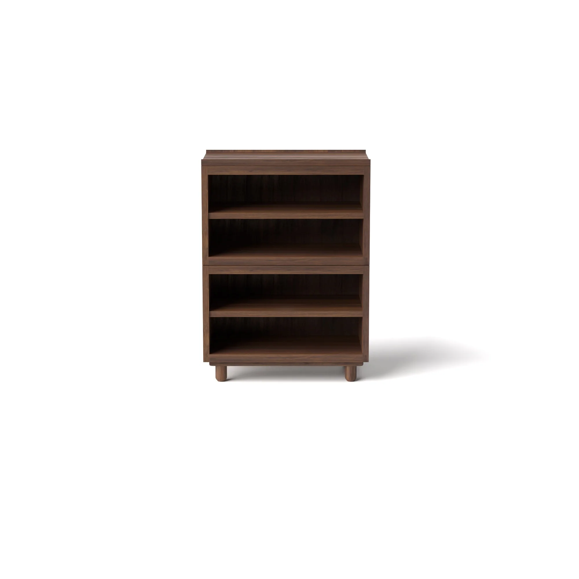 Stava Modular Shelving System | Solid Walnut/Teak/Oak Wood (4x1) | 3 Feet Length - Image 4