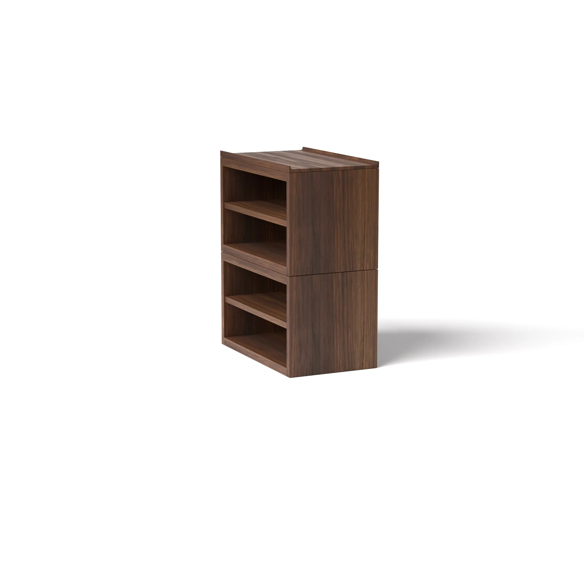 Stava Modular Shelving System | Solid Walnut/Teak/Oak Wood (4x1) | 3 Feet Length - Image 8