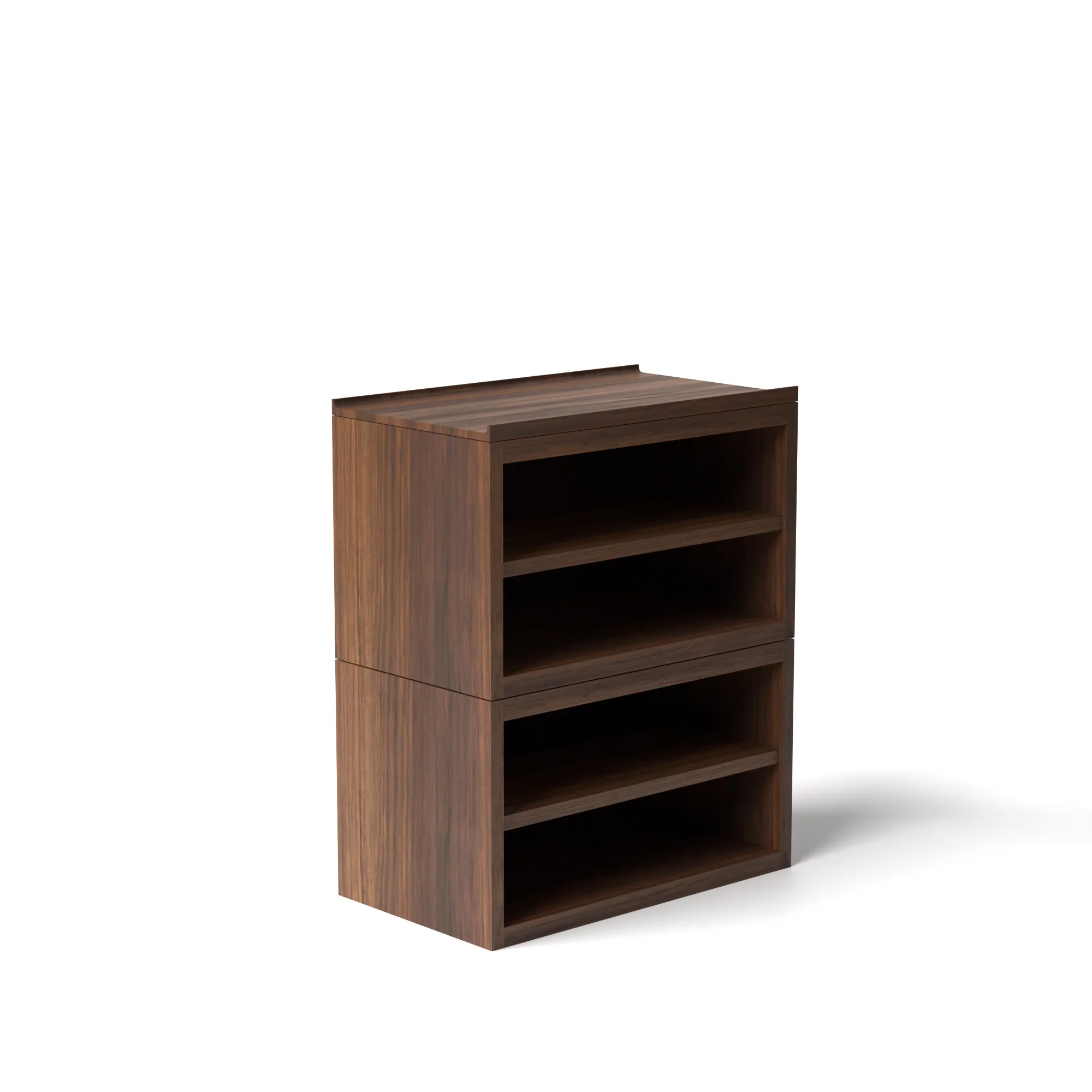 Stava Modular Shelving System | Solid Walnut/Teak/Oak Wood (4x1) | 3 Feet Length - Image 9