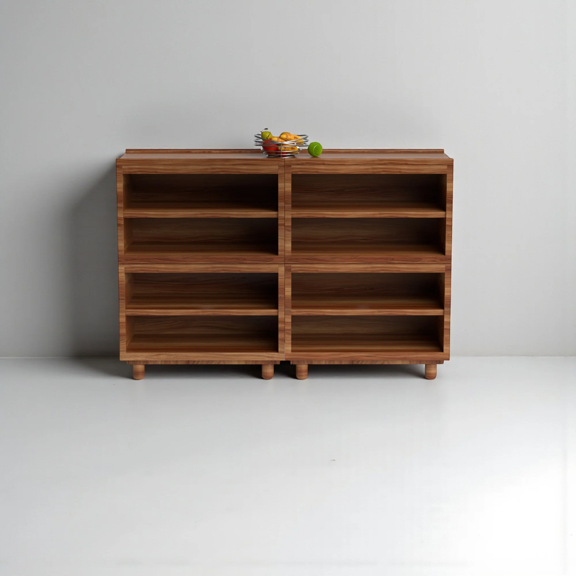 Stava Modular Shelving System | Solid Walnut/Teak/Oak Wood (4x2) | 5.5 Feet Length - Image 12