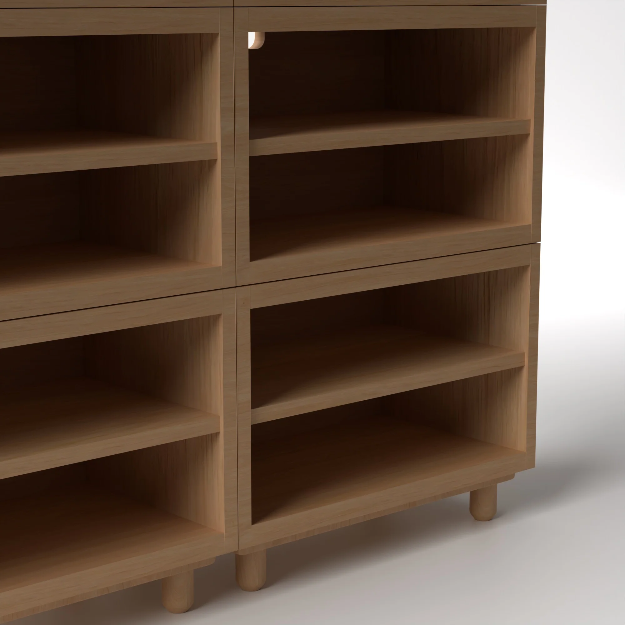 Stava Modular Shelving System | Solid Walnut/Teak/Oak Wood (4x2) | 5.5 Feet Length - Image 27