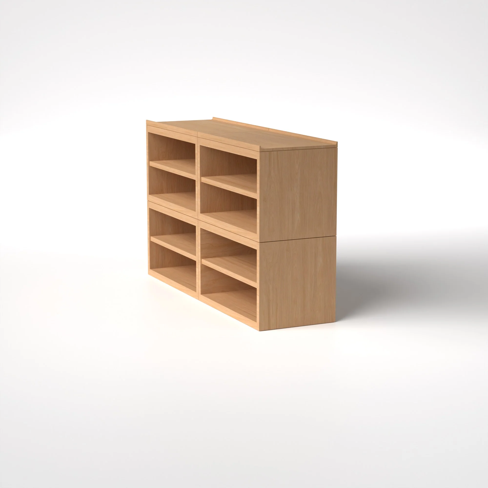 Stava Modular Shelving System | Solid Walnut/Teak/Oak Wood (4x2) | 5.5 Feet Length - Image 29