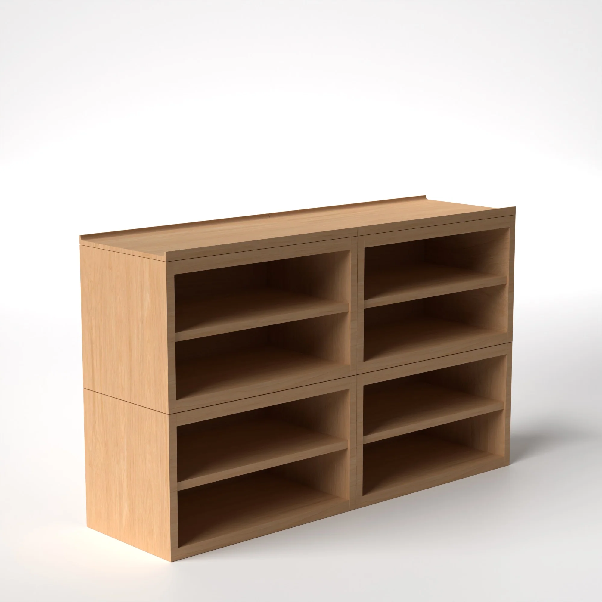 Stava Modular Shelving System | Solid Walnut/Teak/Oak Wood (4x2) | 5.5 Feet Length - Image 30