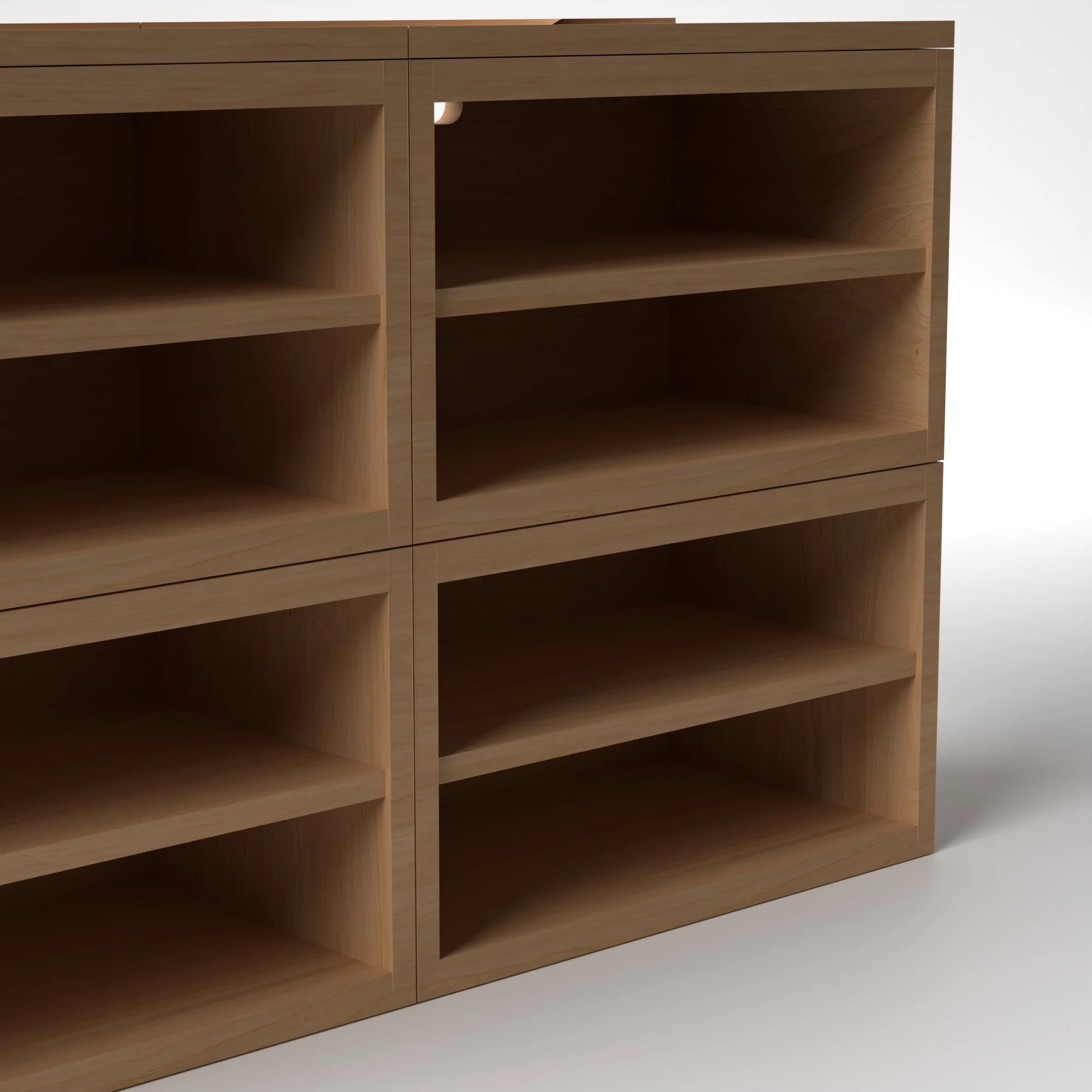 Stava Modular Shelving System | Solid Walnut/Teak/Oak Wood (4x2) | 5.5 Feet Length - Image 32