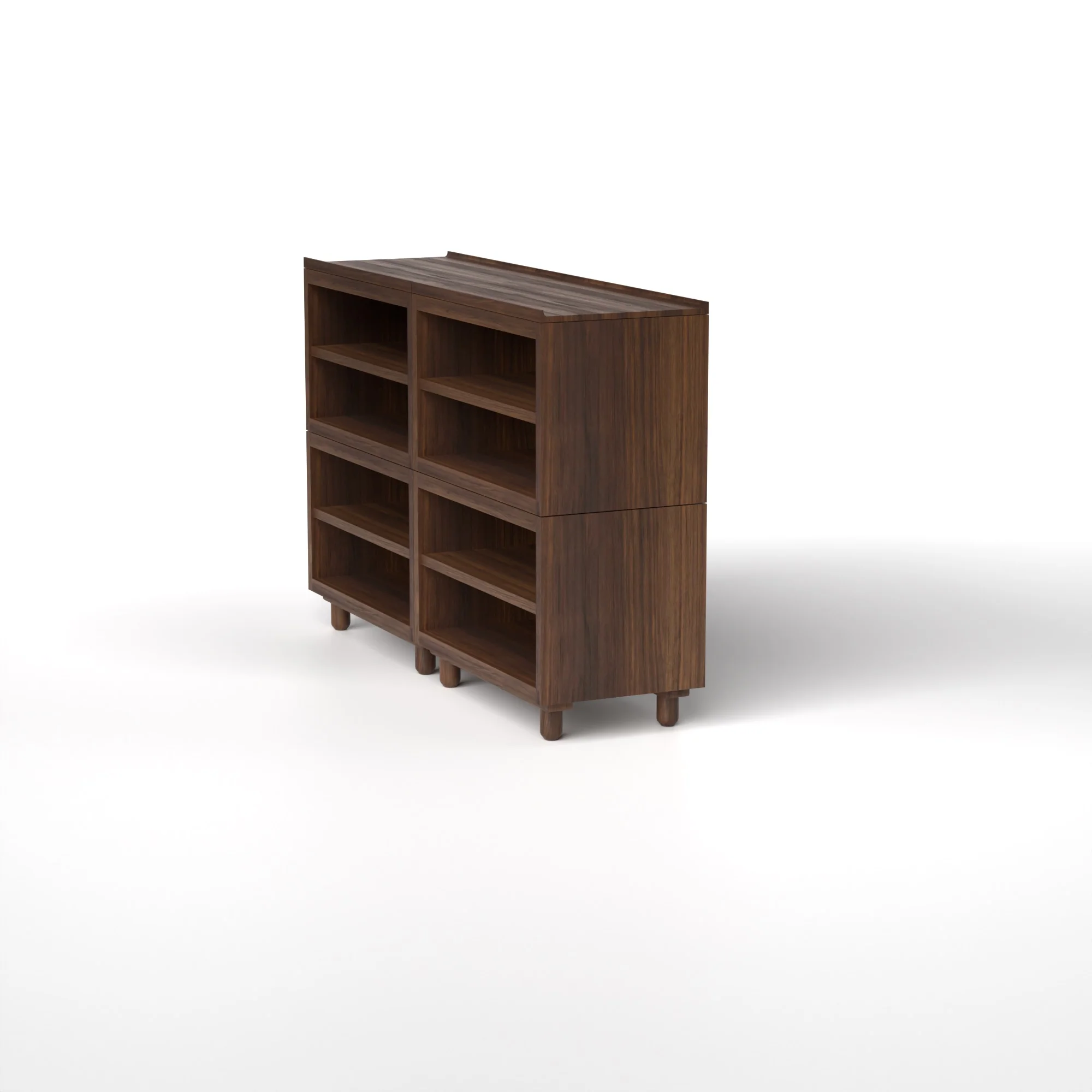 Stava Modular Shelving System | Solid Walnut/Teak/Oak Wood (4x2) | 5.5 Feet Length - Image 5